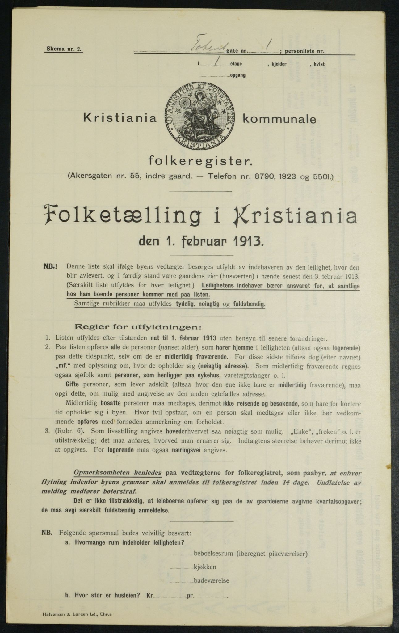 OBA, Municipal Census 1913 for Kristiania, 1913, p. 115297