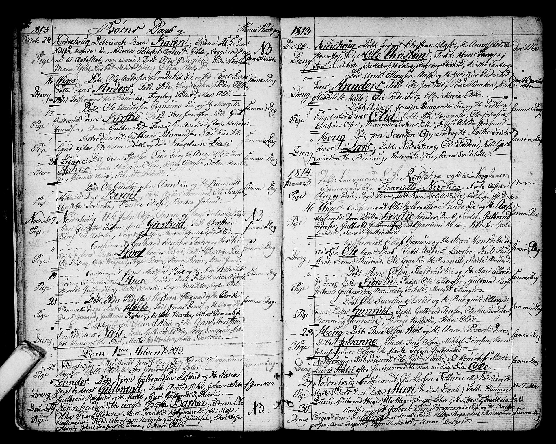 Norderhov kirkebøker, SAKO/A-237/F/Fa/L0007: Parish register (official) no. 7, 1812-1814, p. 14