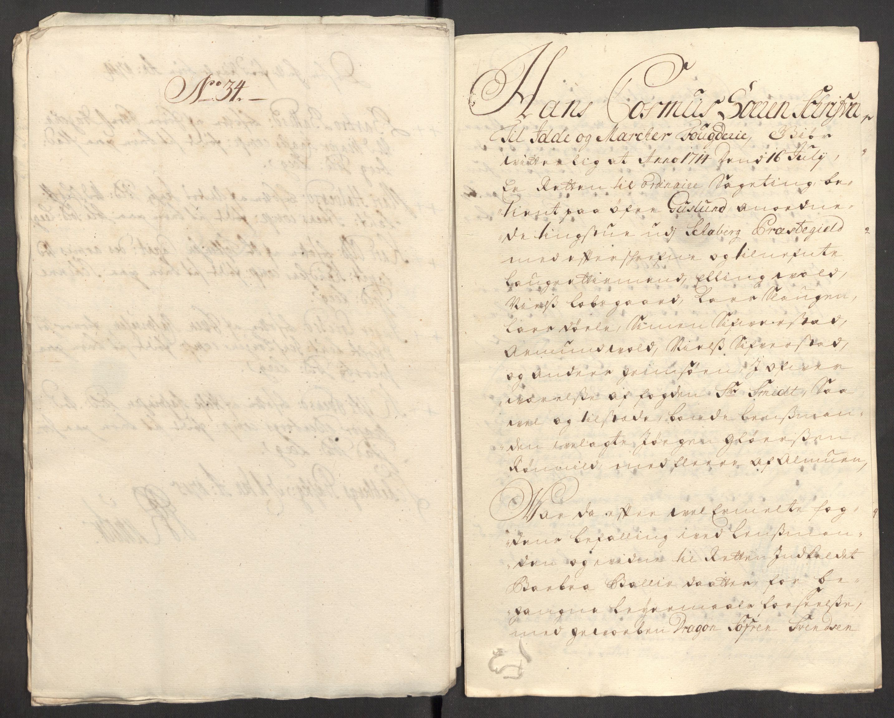 Rentekammeret inntil 1814, Reviderte regnskaper, Fogderegnskap, AV/RA-EA-4092/R01/L0022: Fogderegnskap Idd og Marker, 1713-1714, p. 442