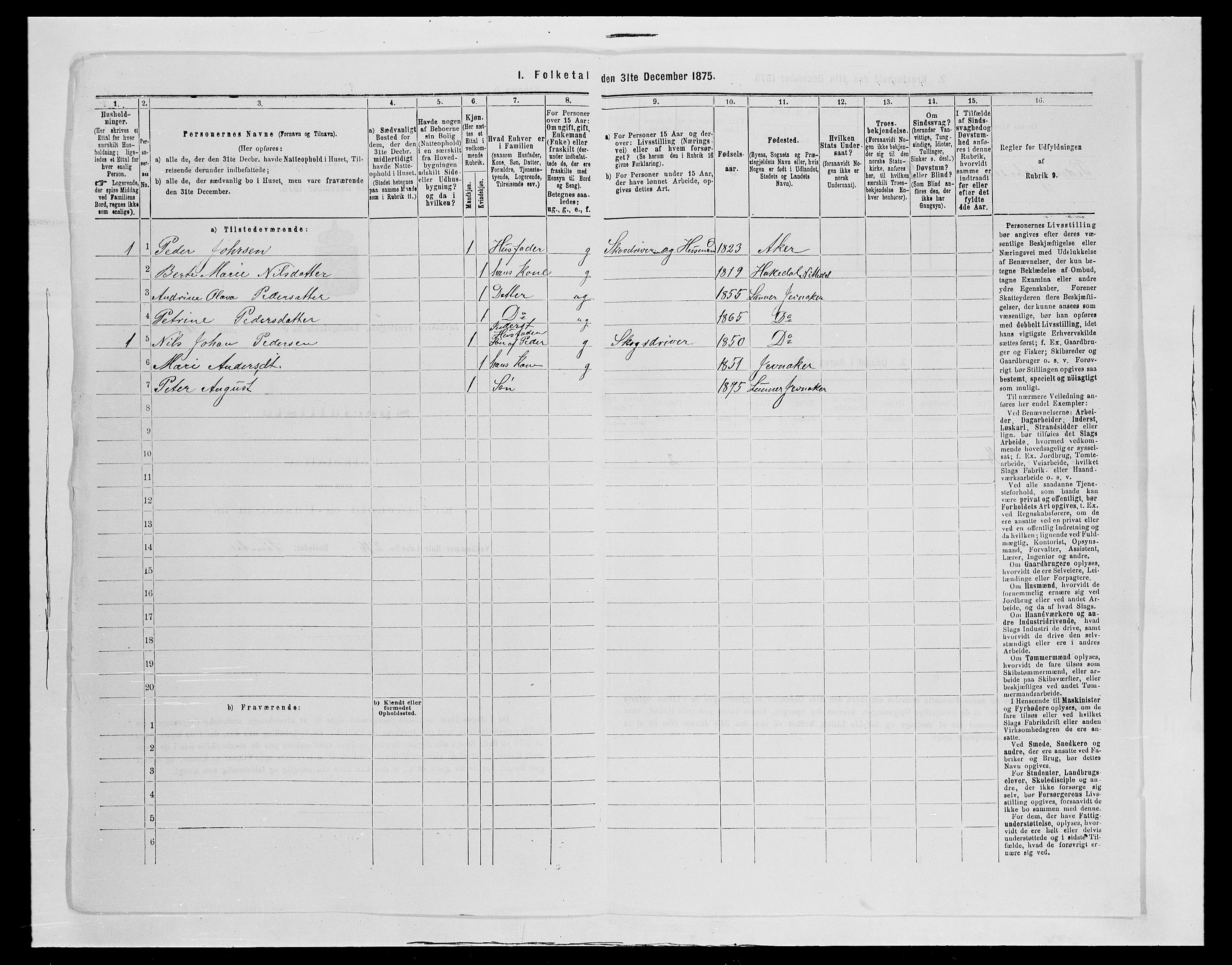 SAH, 1875 census for 0532P Jevnaker, 1875, p. 1013