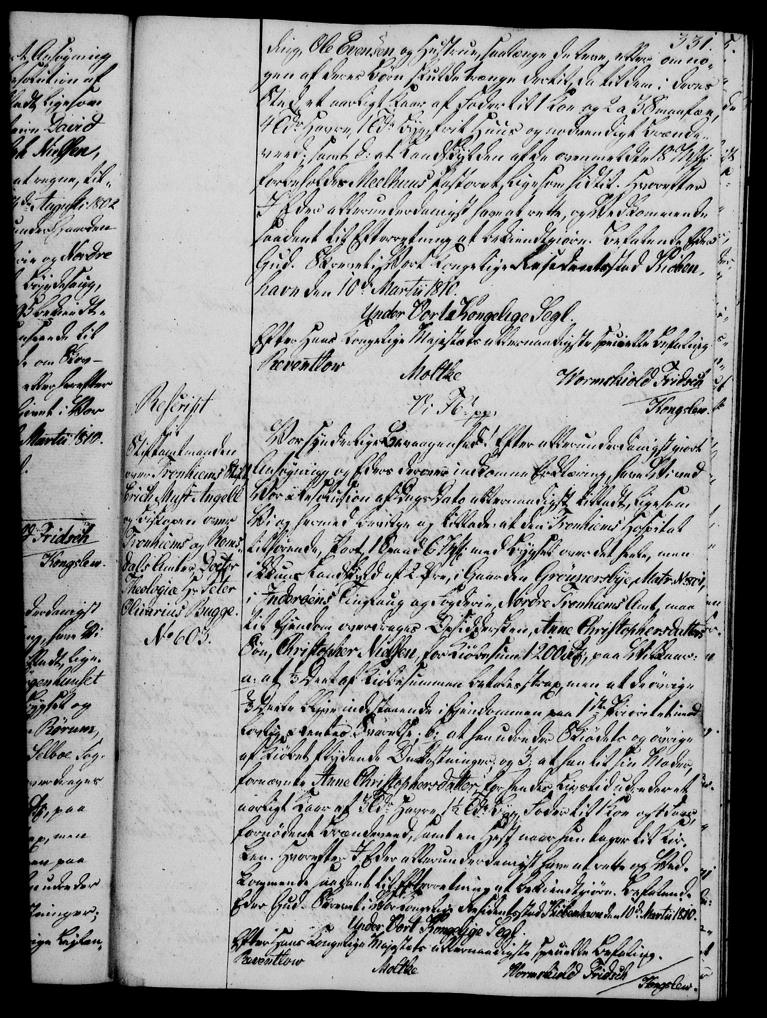 Rentekammeret, Kammerkanselliet, AV/RA-EA-3111/G/Gg/Gga/L0019: Norsk ekspedisjonsprotokoll med register (merket RK 53.19), 1807-1810, p. 331