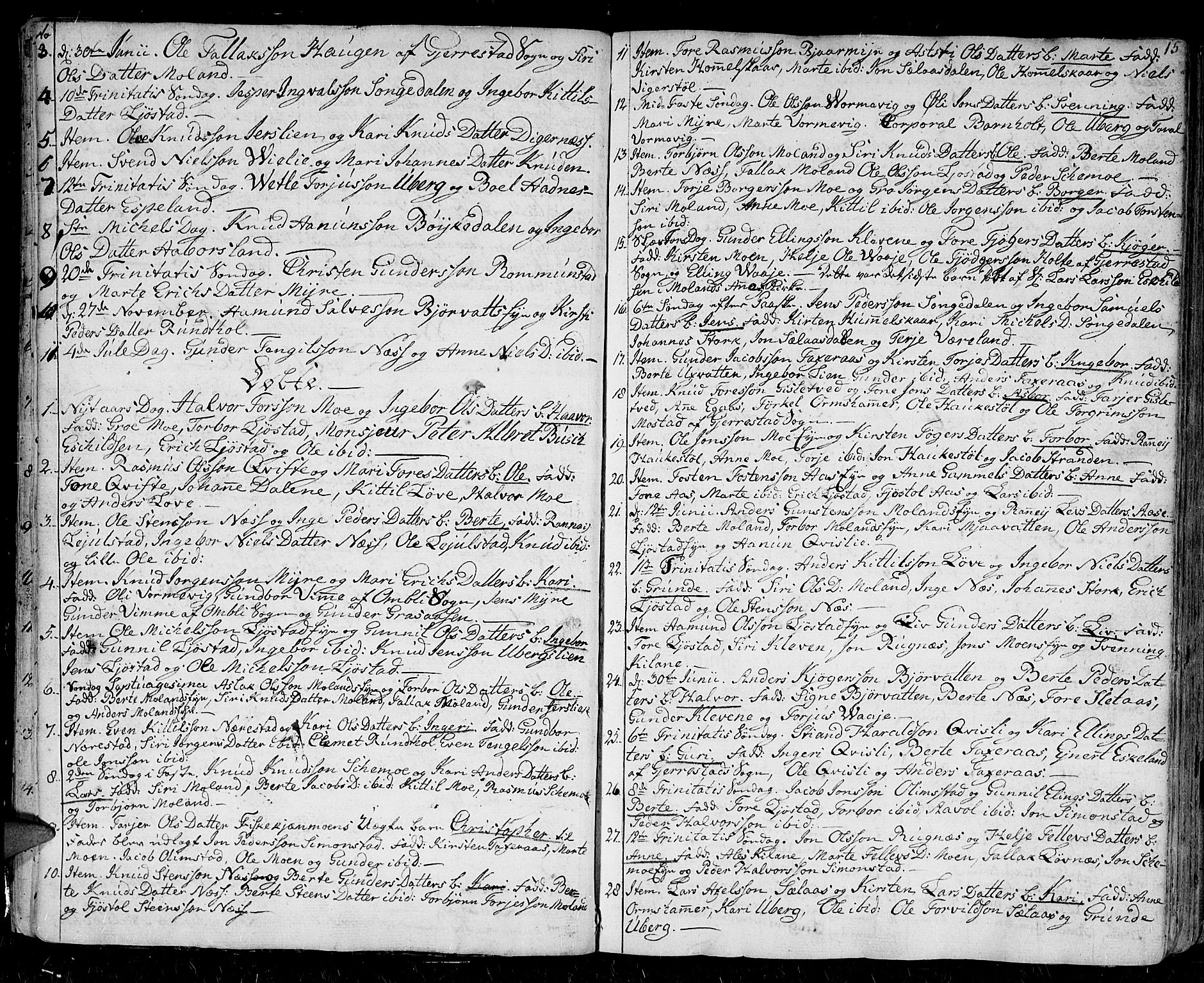 Gjerstad sokneprestkontor, AV/SAK-1111-0014/F/Fa/Faa/L0003: Parish register (official) no. A 3, 1780-1815, p. 15