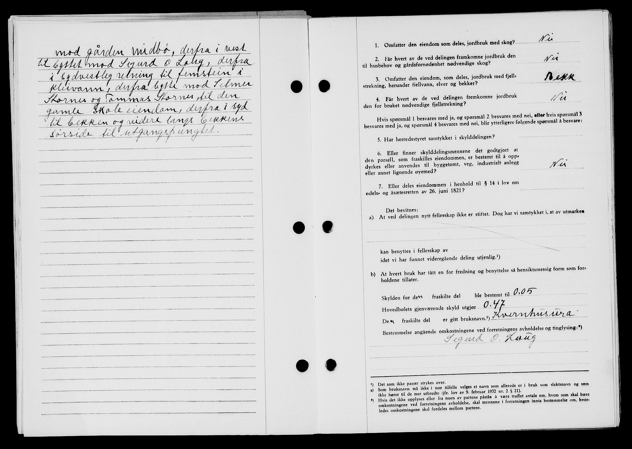 Flekkefjord sorenskriveri, AV/SAK-1221-0001/G/Gb/Gba/L0063: Mortgage book no. A-11, 1947-1948, Diary no: : 1202/1947