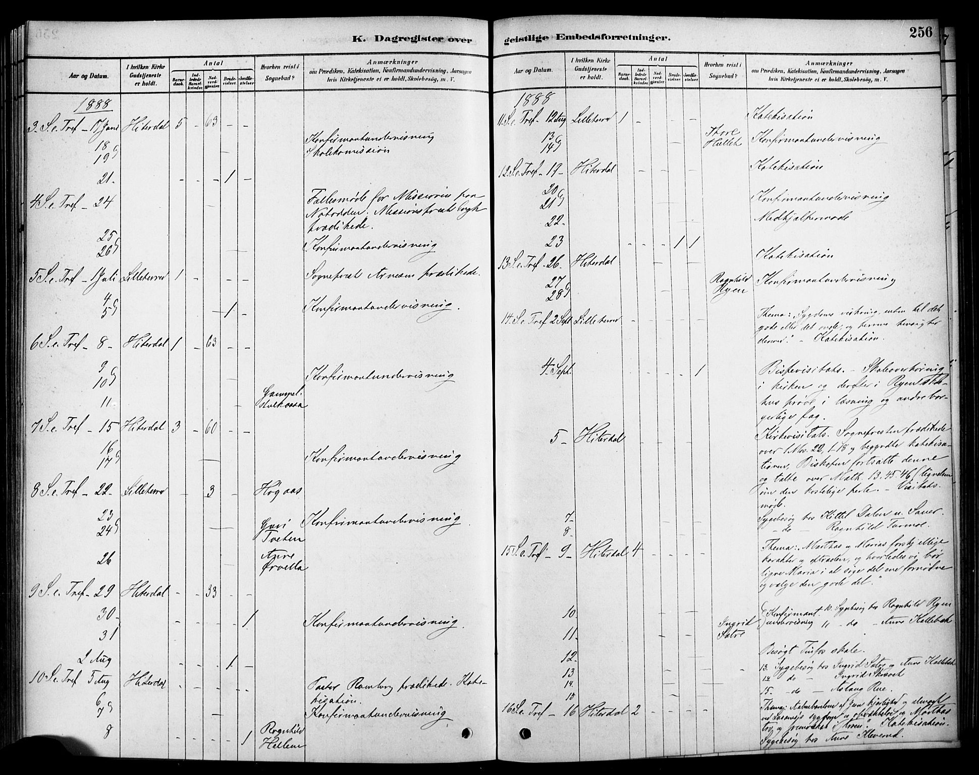 Heddal kirkebøker, SAKO/A-268/F/Fa/L0009: Parish register (official) no. I 9, 1878-1903, p. 256
