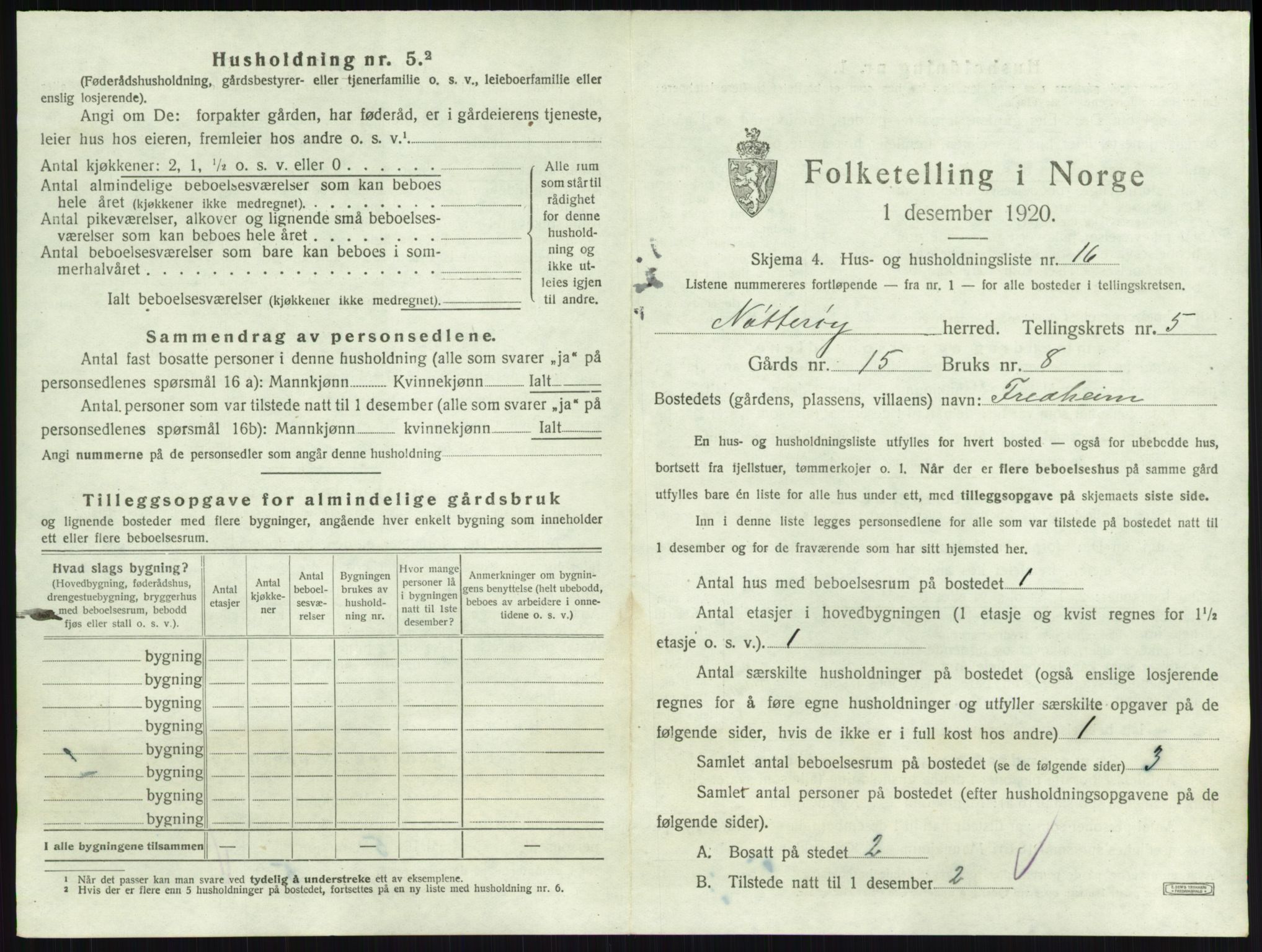 SAKO, 1920 census for Nøtterøy, 1920, p. 902