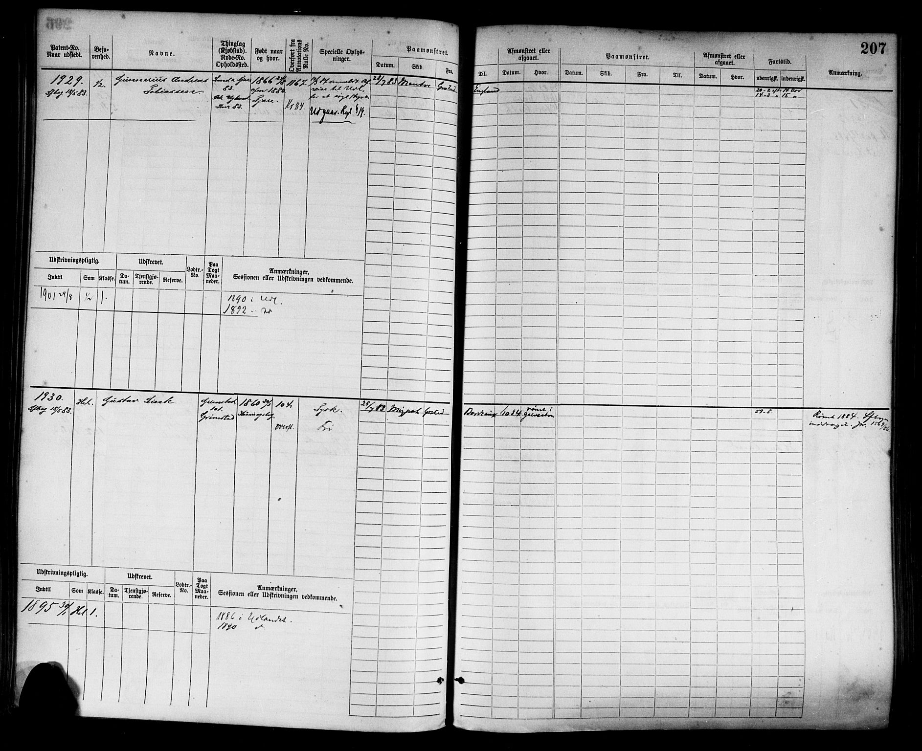 Grimstad mønstringskrets, AV/SAK-2031-0013/F/Fb/L0003: Hovedrulle nr 1517-2276, F-6, 1877-1888, p. 215