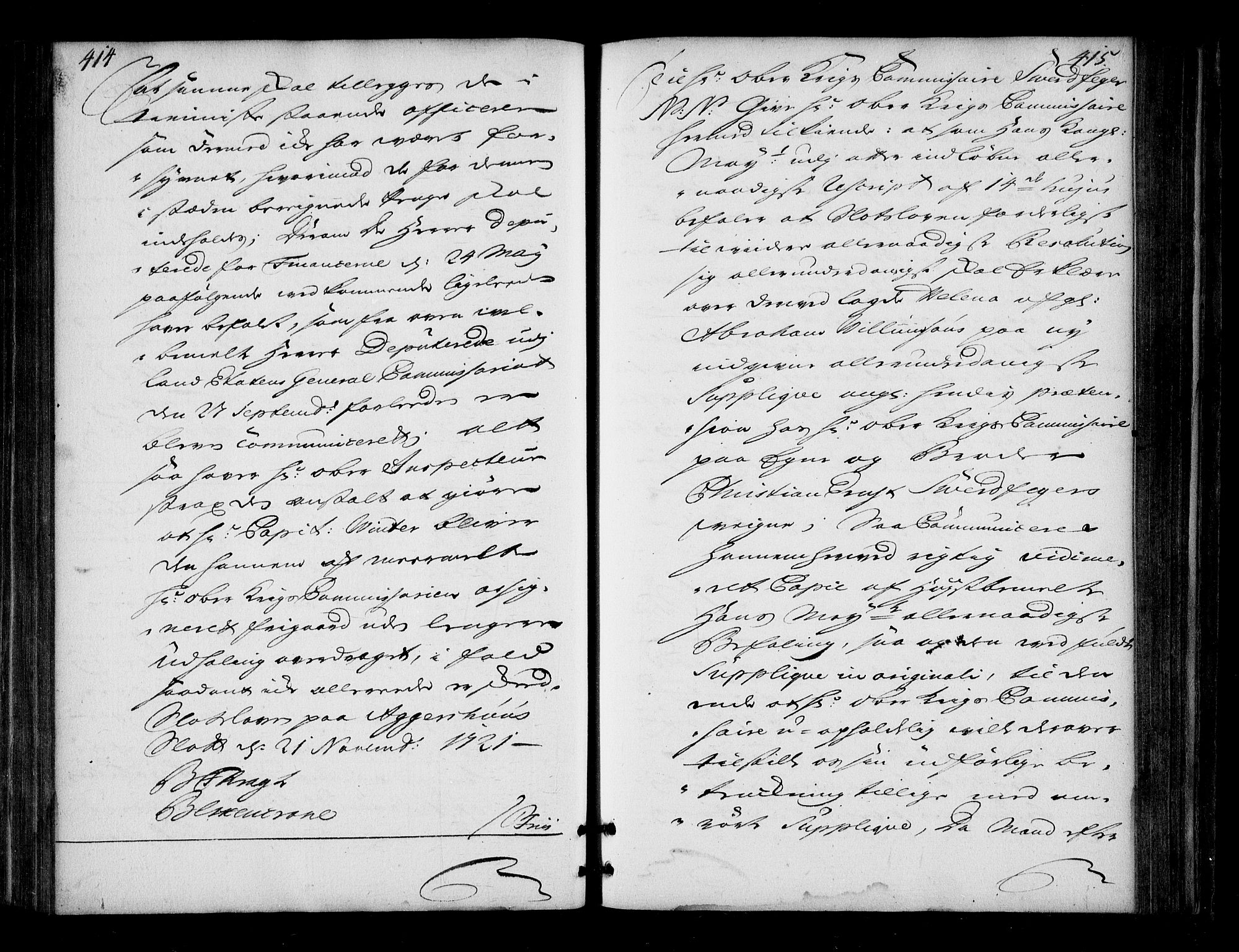 Stattholderembetet 1572-1771, AV/RA-EA-2870/Bd/L0013: Ordreprotokoll, 1720-1722, p. 414-415