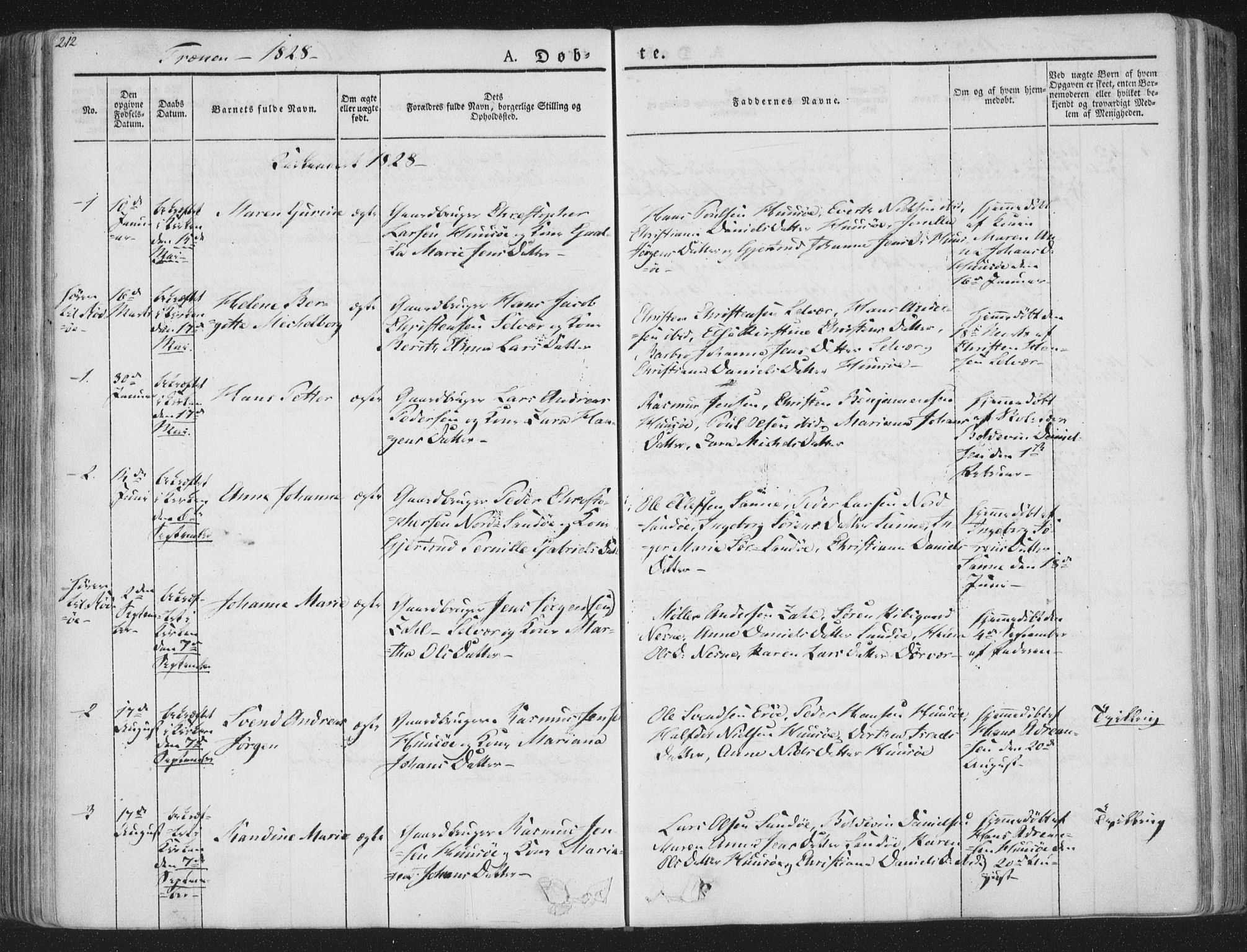 Ministerialprotokoller, klokkerbøker og fødselsregistre - Nordland, AV/SAT-A-1459/839/L0565: Parish register (official) no. 839A02, 1825-1862, p. 212