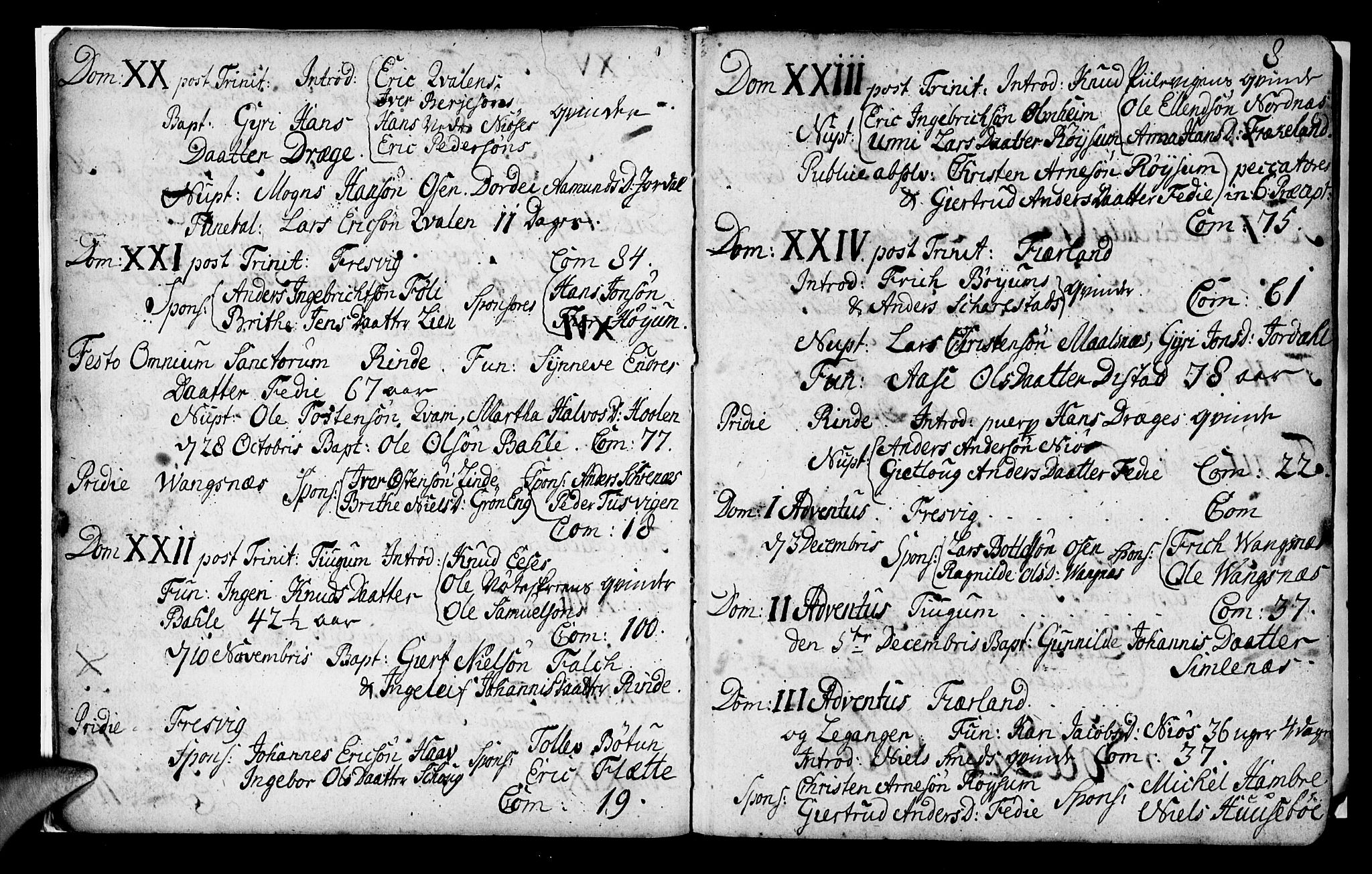 Leikanger sokneprestembete, SAB/A-81001: Parish register (official) no. A 2, 1735-1756, p. 8