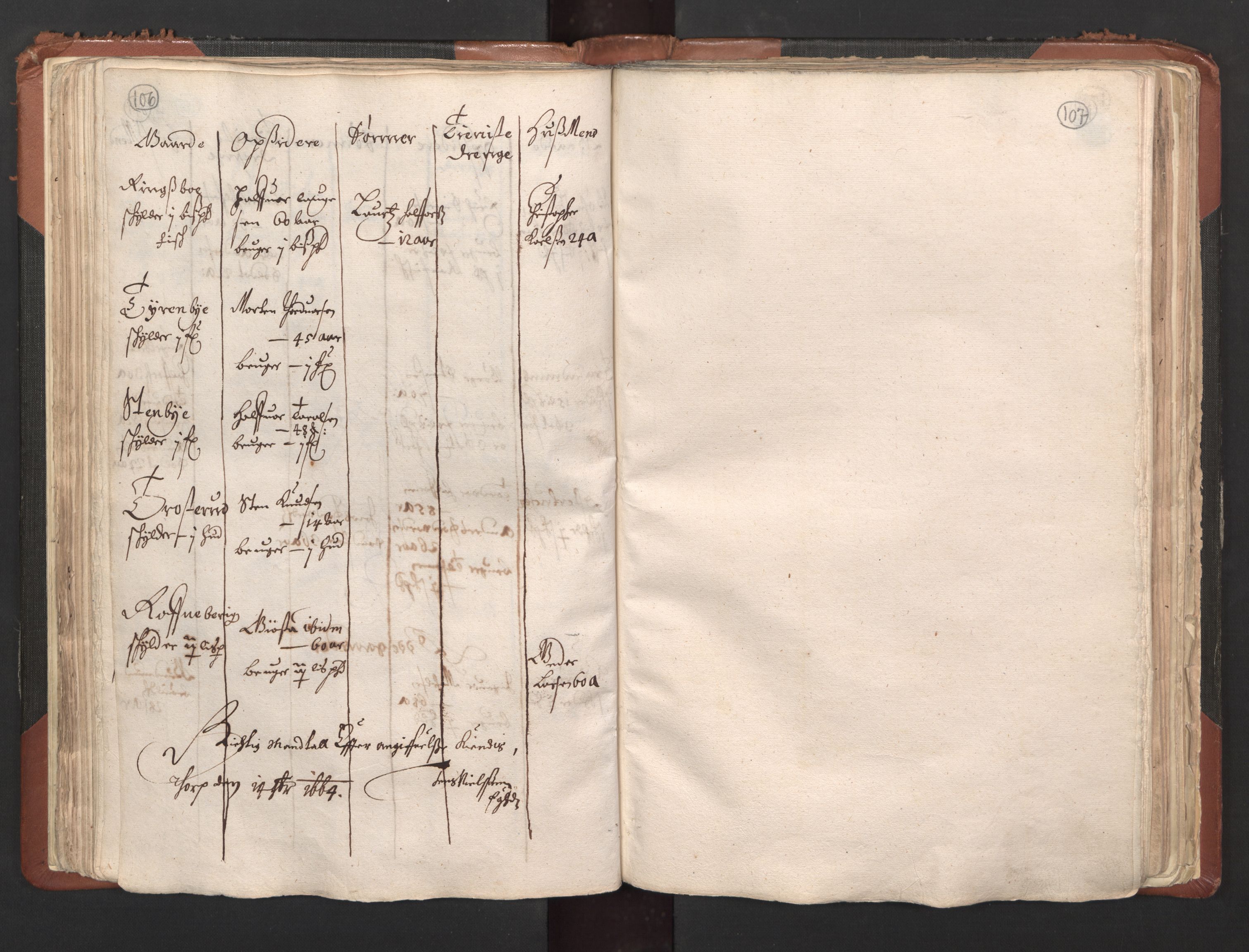 RA, Bailiff's Census 1664-1666, no. 1: Modern Østfold county, 1664, p. 106-107