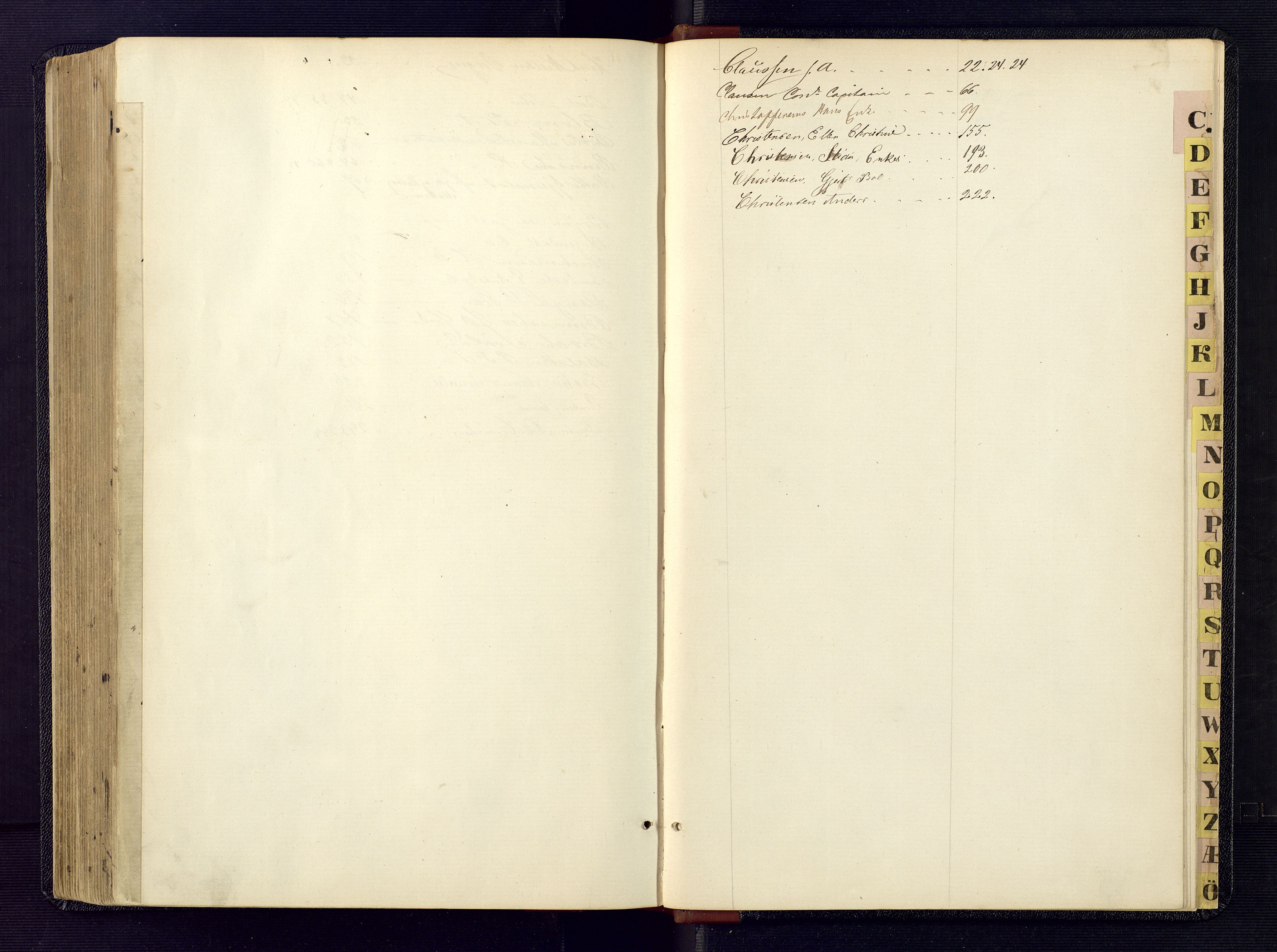 Kristiansand byrett, AV/SAK-1223-0001/H/Hc/L0029: Skifteregistreringsprotokoll nr. 1, med register, 1858-1867