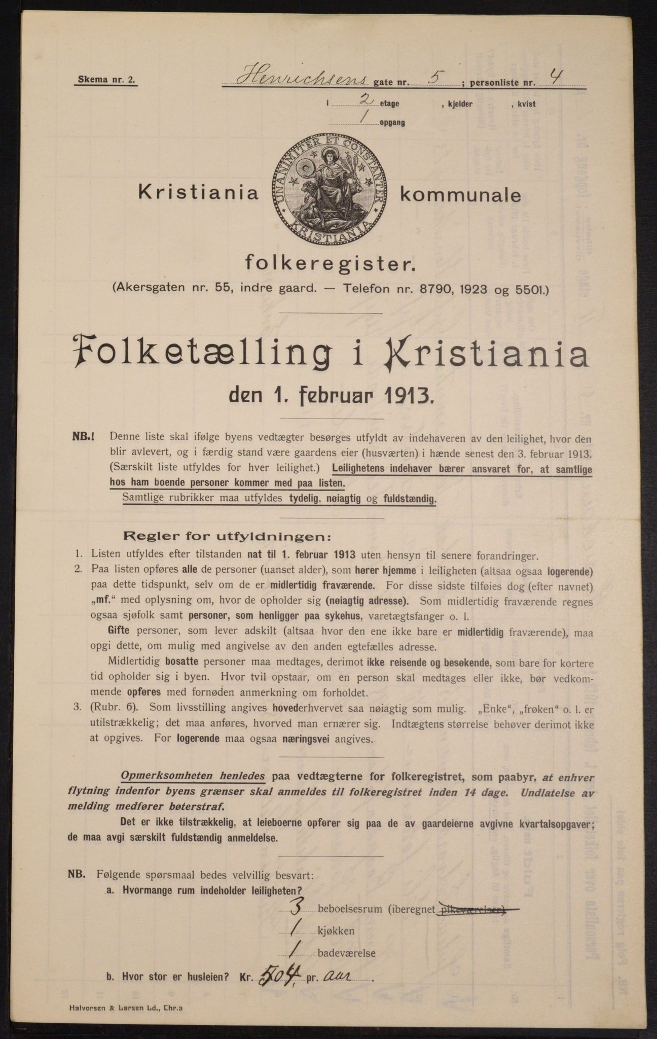 OBA, Municipal Census 1913 for Kristiania, 1913, p. 38359