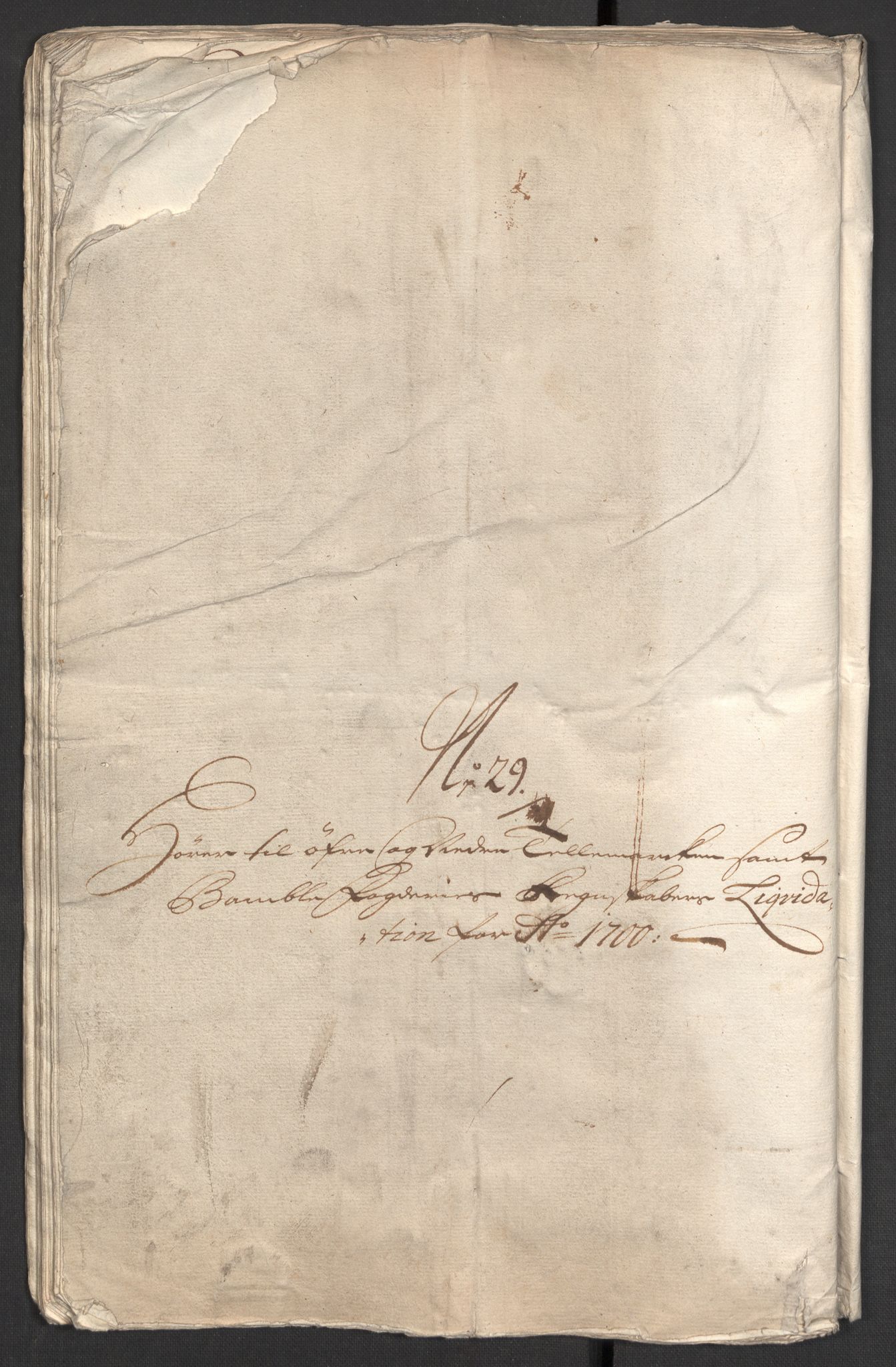 Rentekammeret inntil 1814, Reviderte regnskaper, Fogderegnskap, AV/RA-EA-4092/R36/L2104: Fogderegnskap Øvre og Nedre Telemark og Bamble, 1700, p. 496