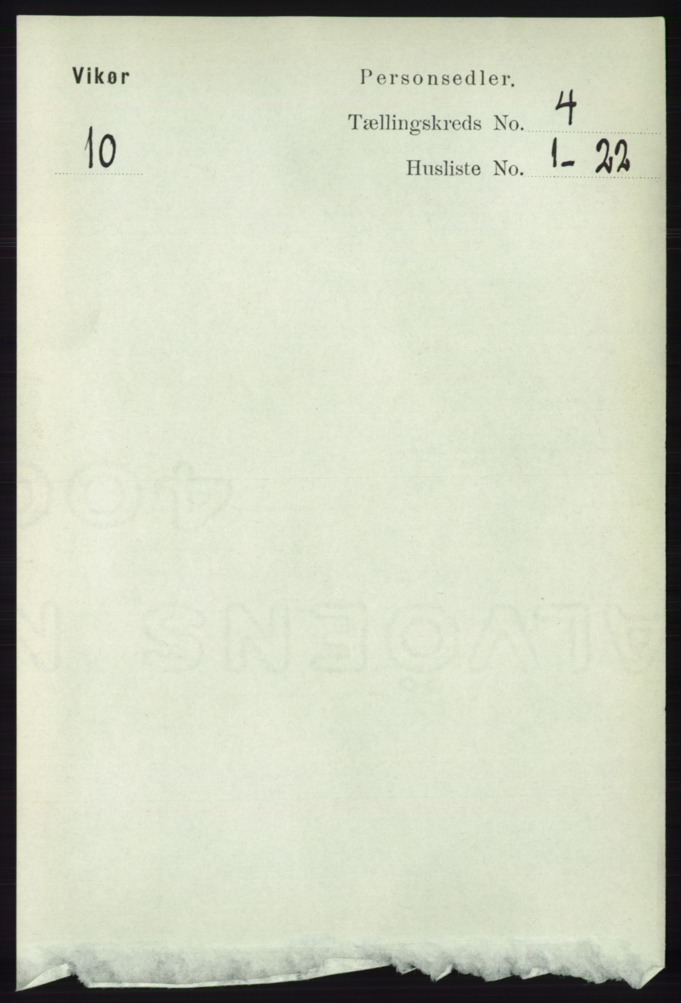 RA, 1891 census for 1238 Vikør, 1891, p. 1084