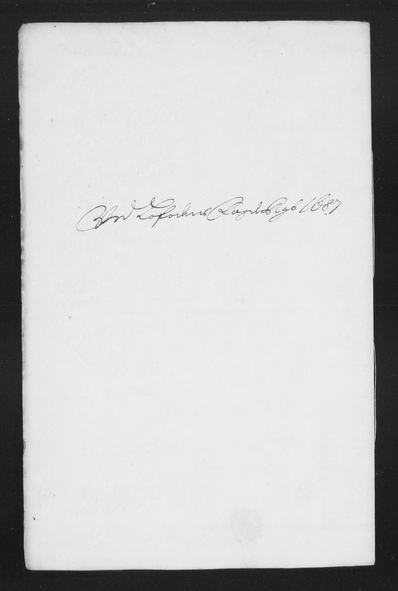 Rentekammeret inntil 1814, Reviderte regnskaper, Stiftamtstueregnskaper, Trondheim stiftamt og Nordland amt, AV/RA-EA-6044/R/Rh/L0010: Nordland amt, 1687