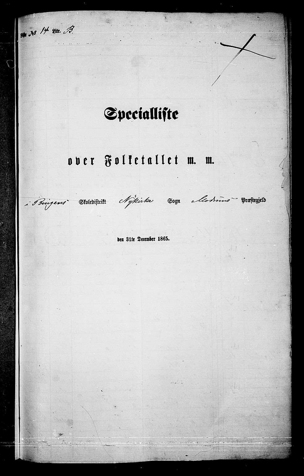 RA, 1865 census for Modum, 1865, p. 288