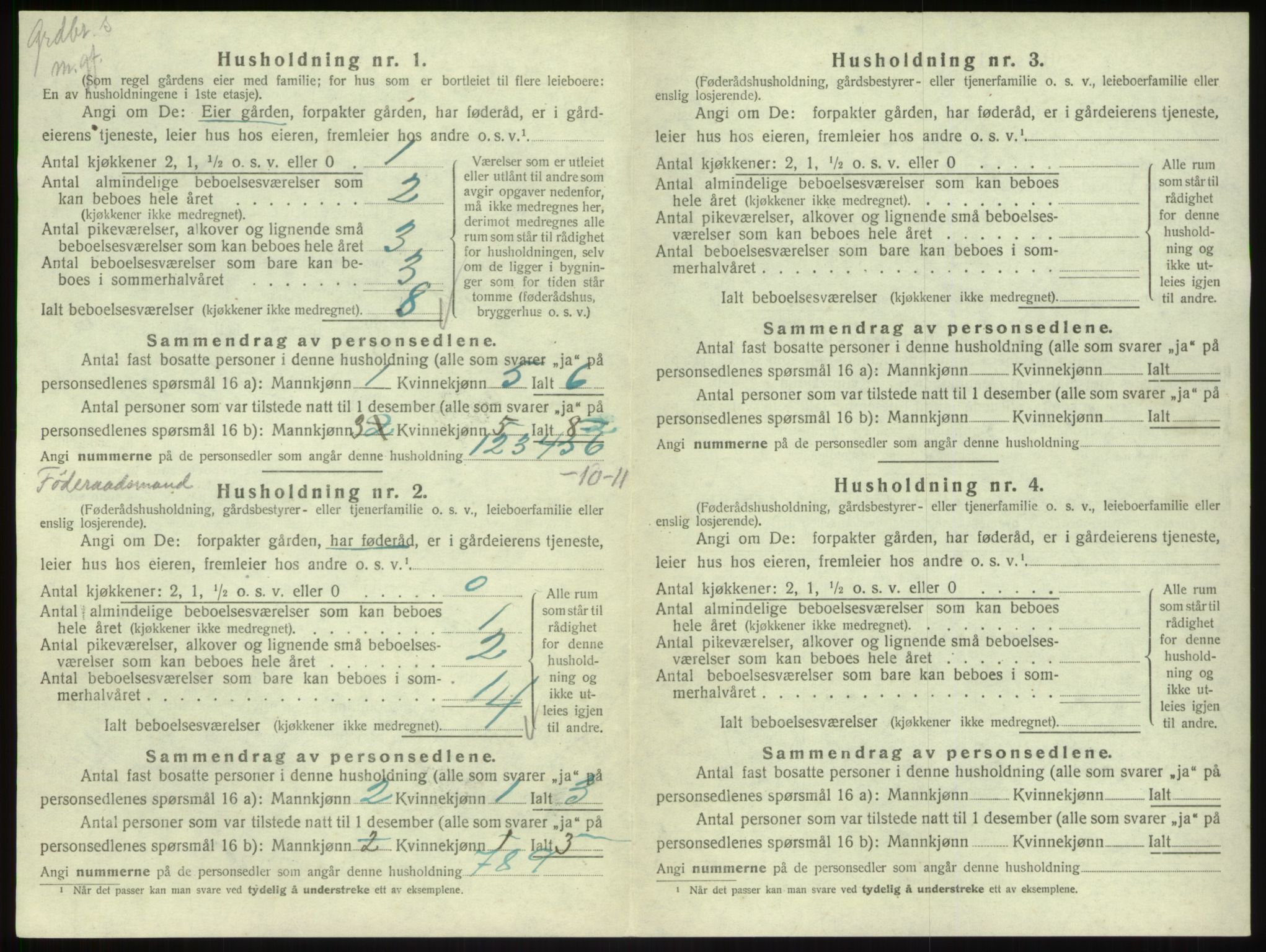 SAB, 1920 census for Lavik, 1920, p. 144