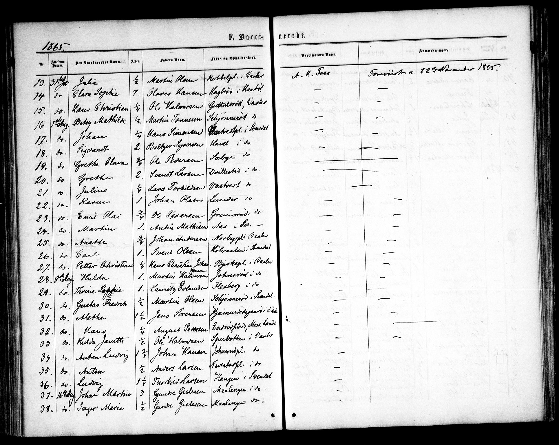 Våler prestekontor Kirkebøker, AV/SAO-A-11083/F/Fa/L0008: Parish register (official) no. I 8, 1862-1876