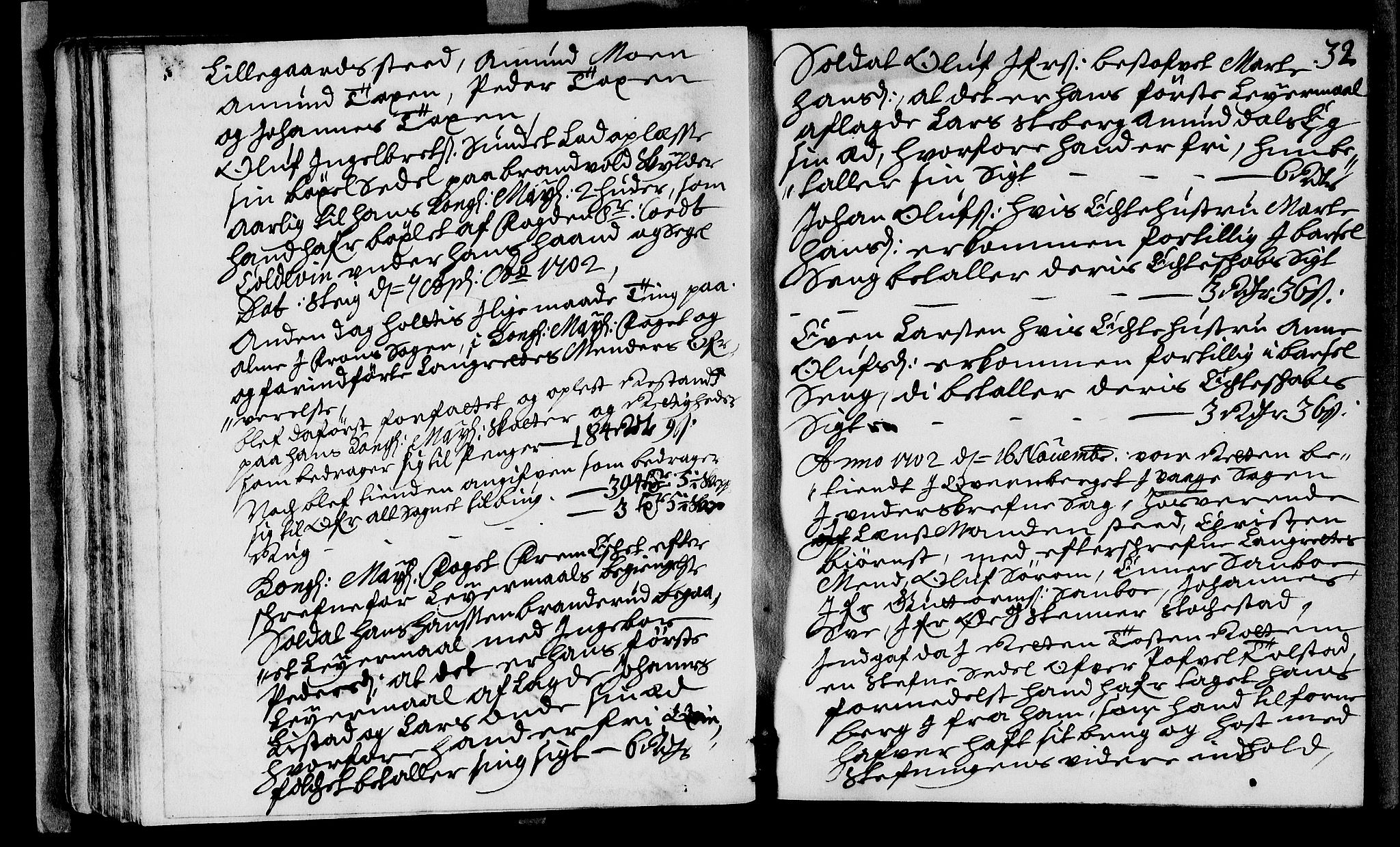 Sorenskriverier i Gudbrandsdalen, AV/SAH-TING-036/G/Gb/Gba/L0030: Tingbok - Nord-Gudbrandsdal, 1702, p. 31b-32a