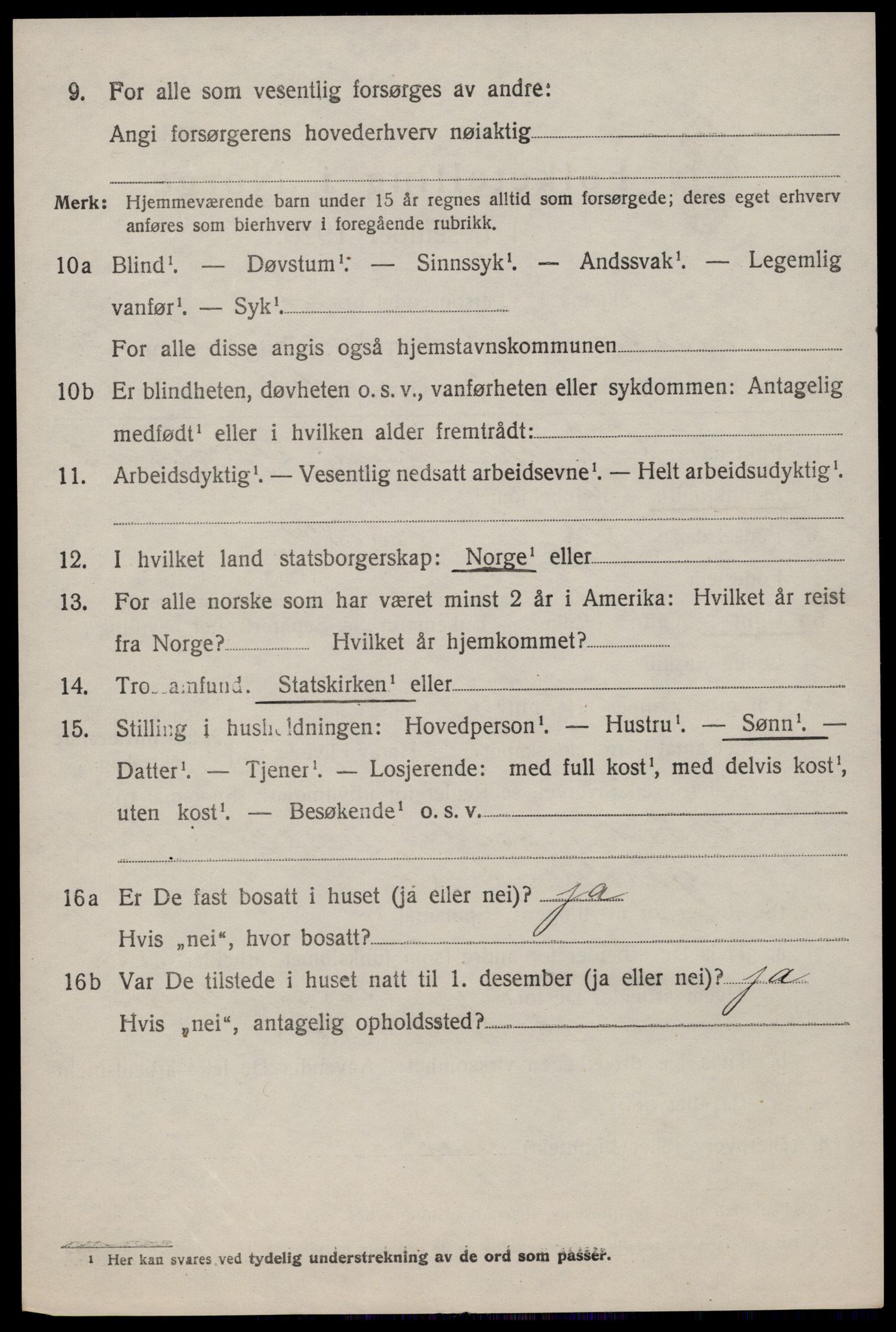 SAKO, 1920 census for Hjartdal, 1920, p. 2719