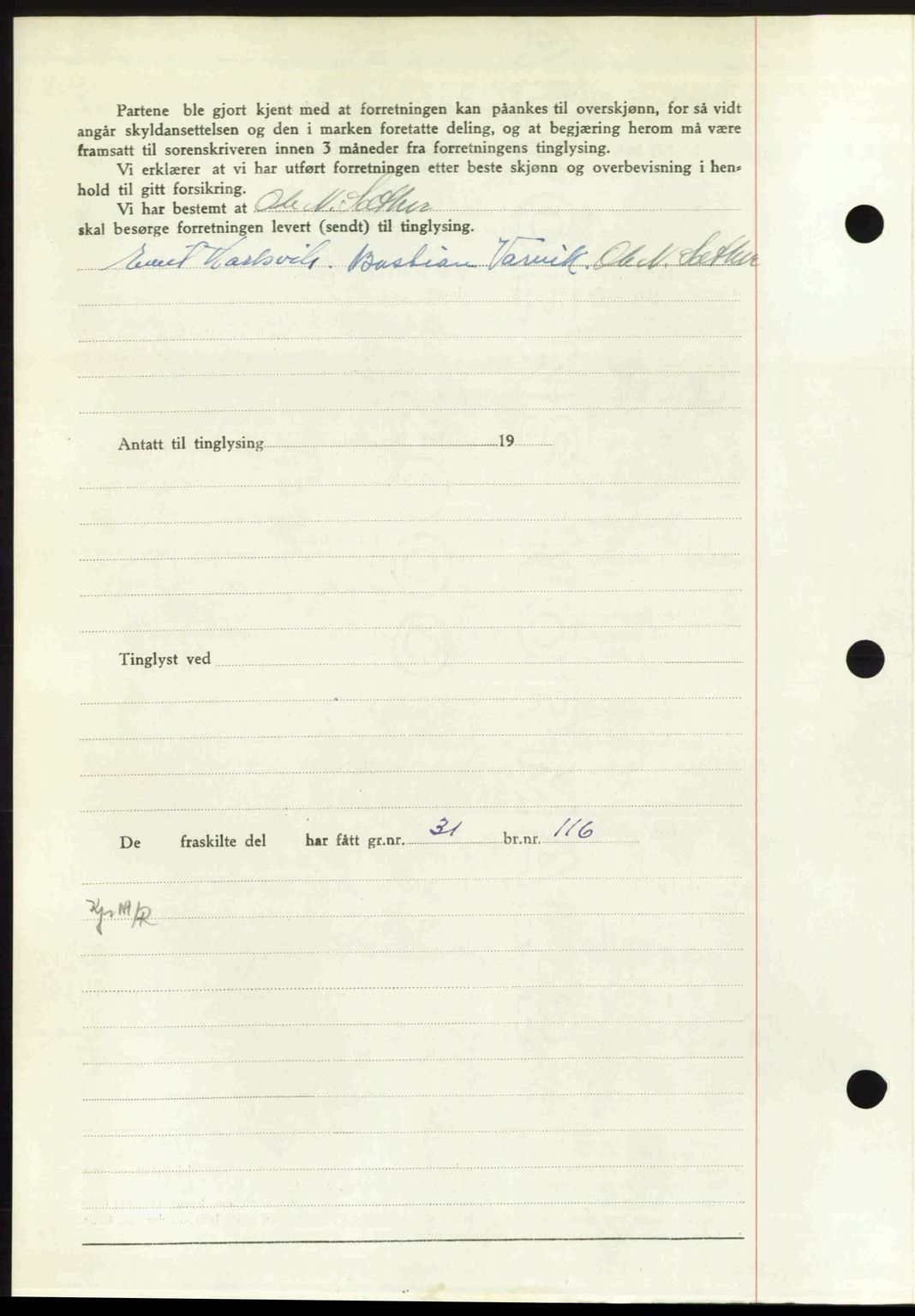 Nordmøre sorenskriveri, AV/SAT-A-4132/1/2/2Ca: Mortgage book no. A106, 1947-1947, Diary no: : 2225/1947