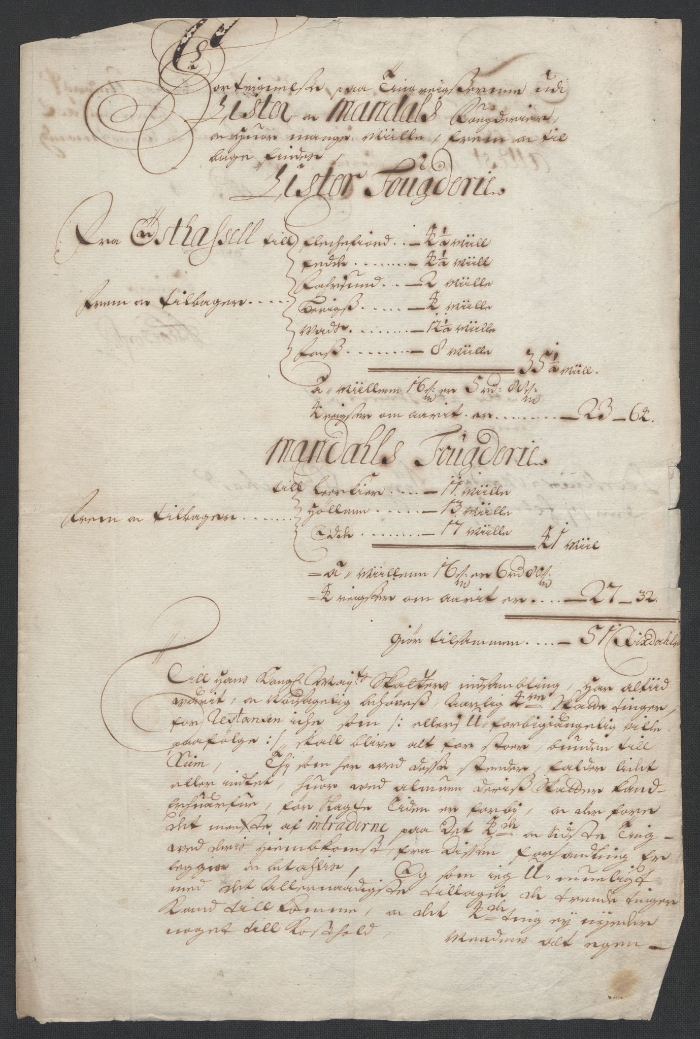 Rentekammeret inntil 1814, Reviderte regnskaper, Fogderegnskap, AV/RA-EA-4092/R43/L2546: Fogderegnskap Lista og Mandal, 1696-1697, p. 173