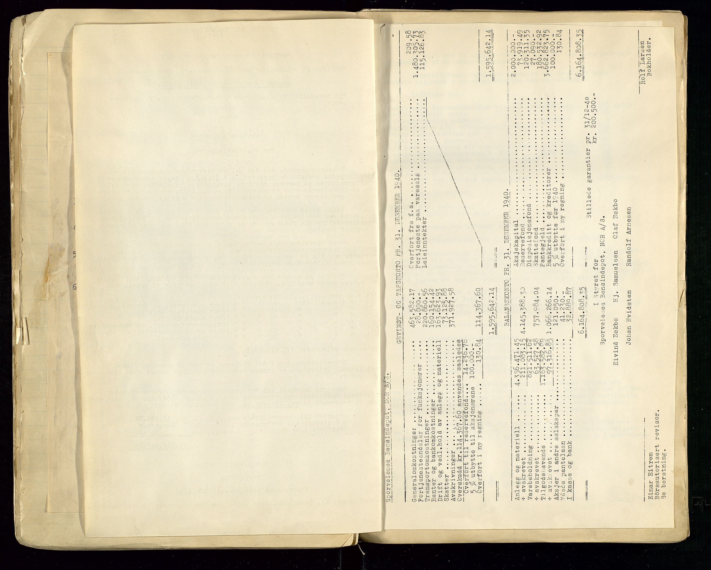 Pa 1514 - Sporveienes Bensindepot, Norsk Oljeraffineri A/S, AV/SAST-A-101919/A/L0001/0001: Styreprotokoll. Forhandlingsprotokoll Arbeidsutvaget / Styreprotokoll, 1932-1949, p. 64