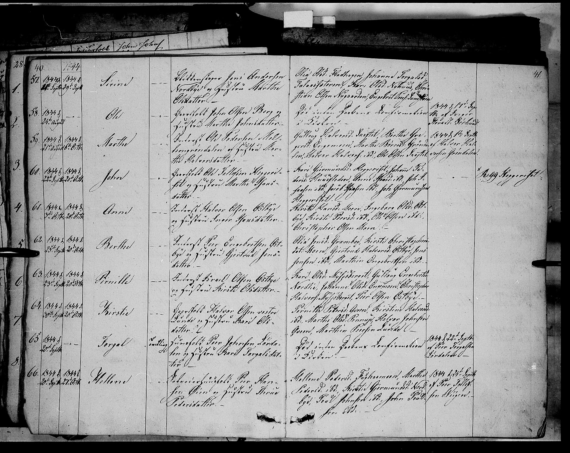 Trysil prestekontor, AV/SAH-PREST-046/H/Ha/Haa/L0004: Parish register (official) no. 4 /1, 1842-1850, p. 40-41