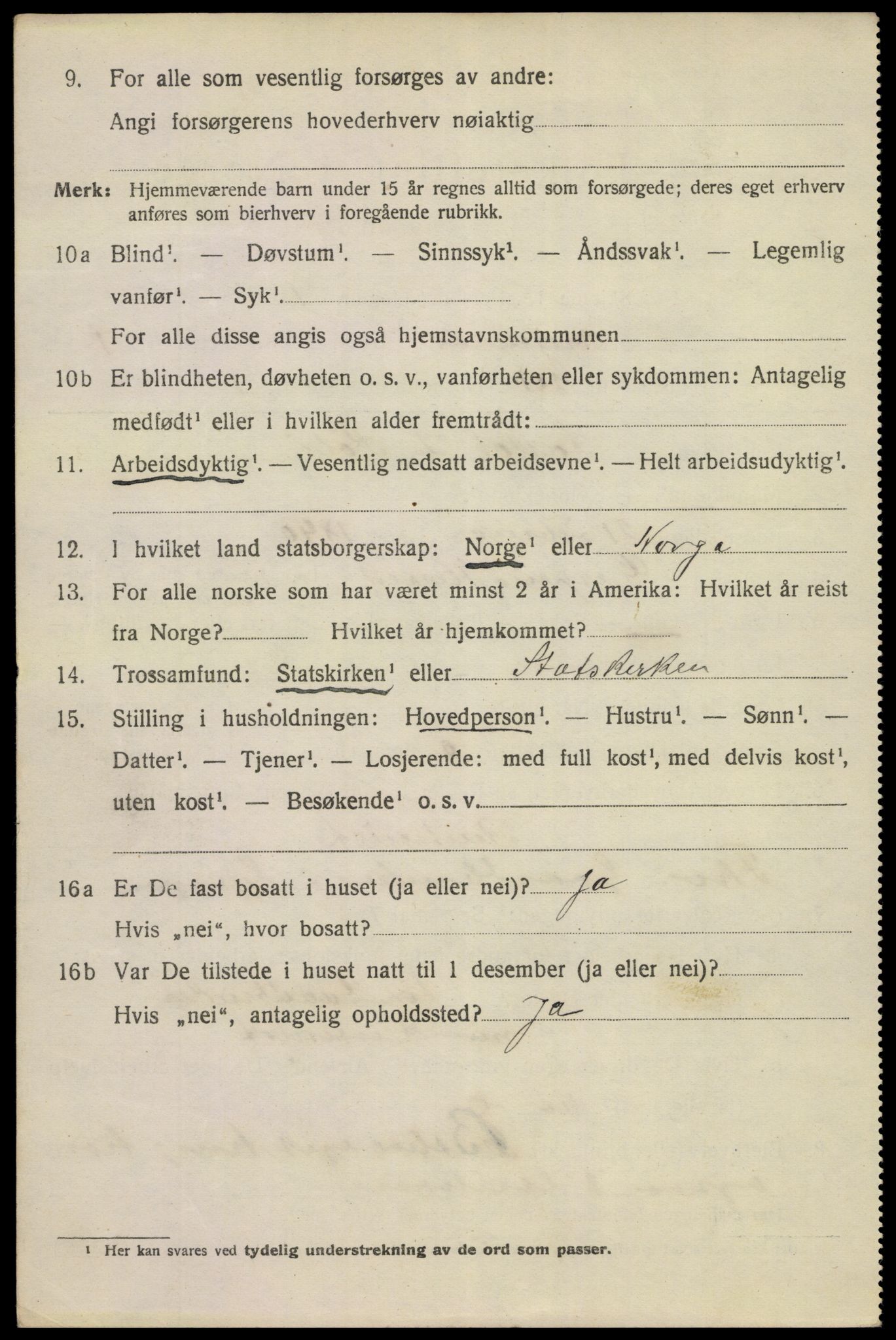 SAKO, 1920 census for Porsgrunn, 1920, p. 9406