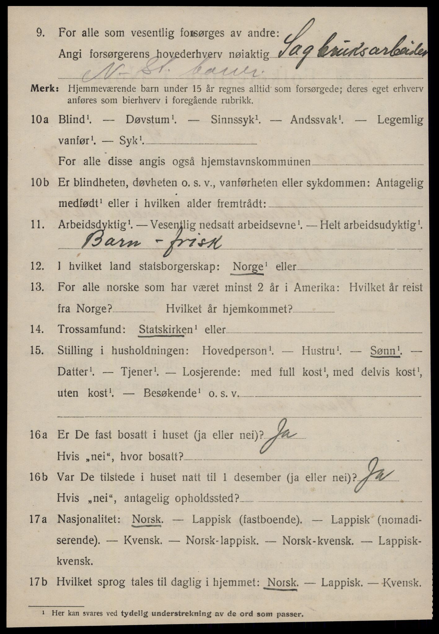 SAT, 1920 census for Røros, 1920, p. 7351