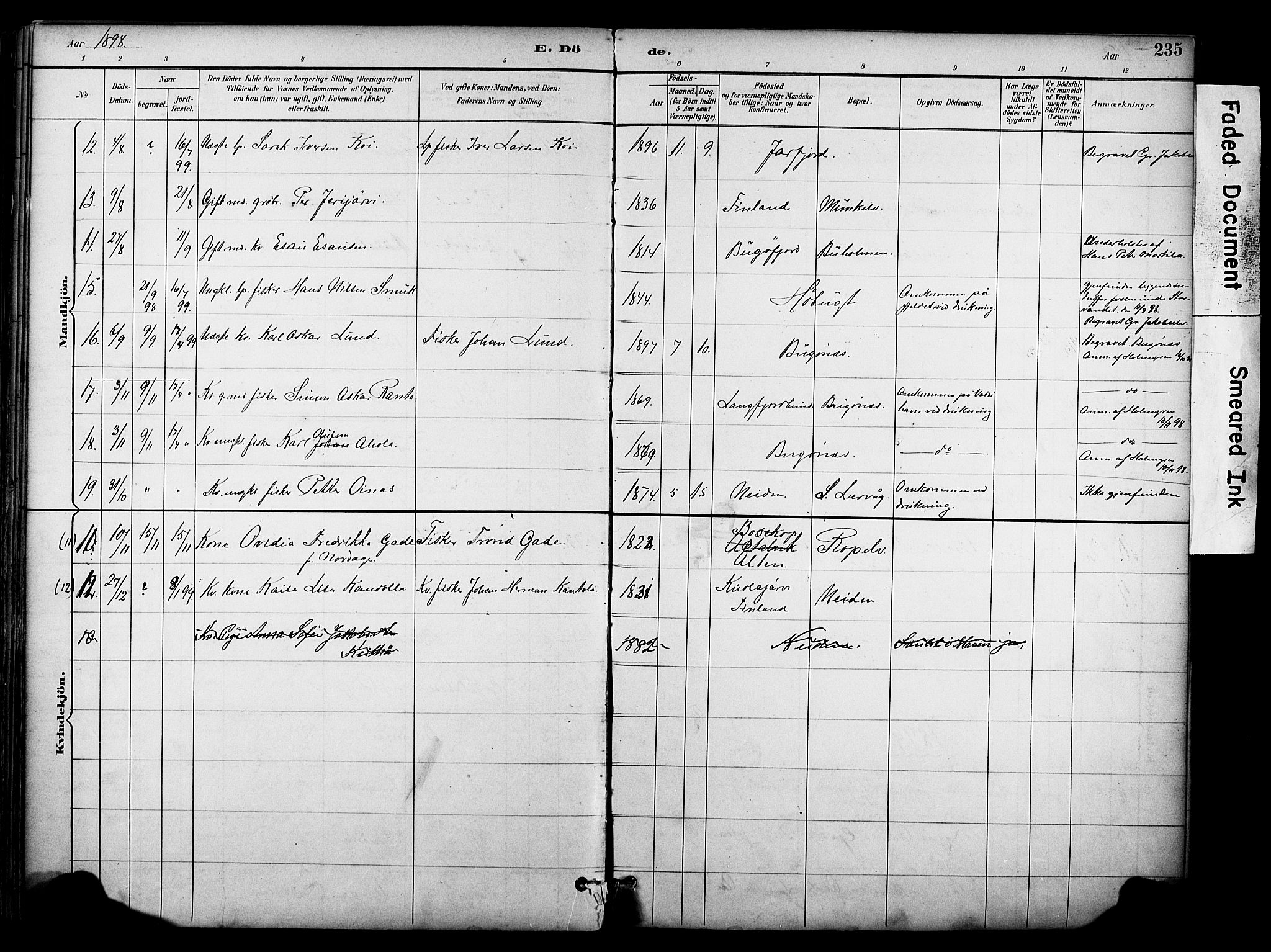 Sør-Varanger sokneprestkontor, AV/SATØ-S-1331/H/Ha/L0004kirke: Parish register (official) no. 4, 1891-1908, p. 235