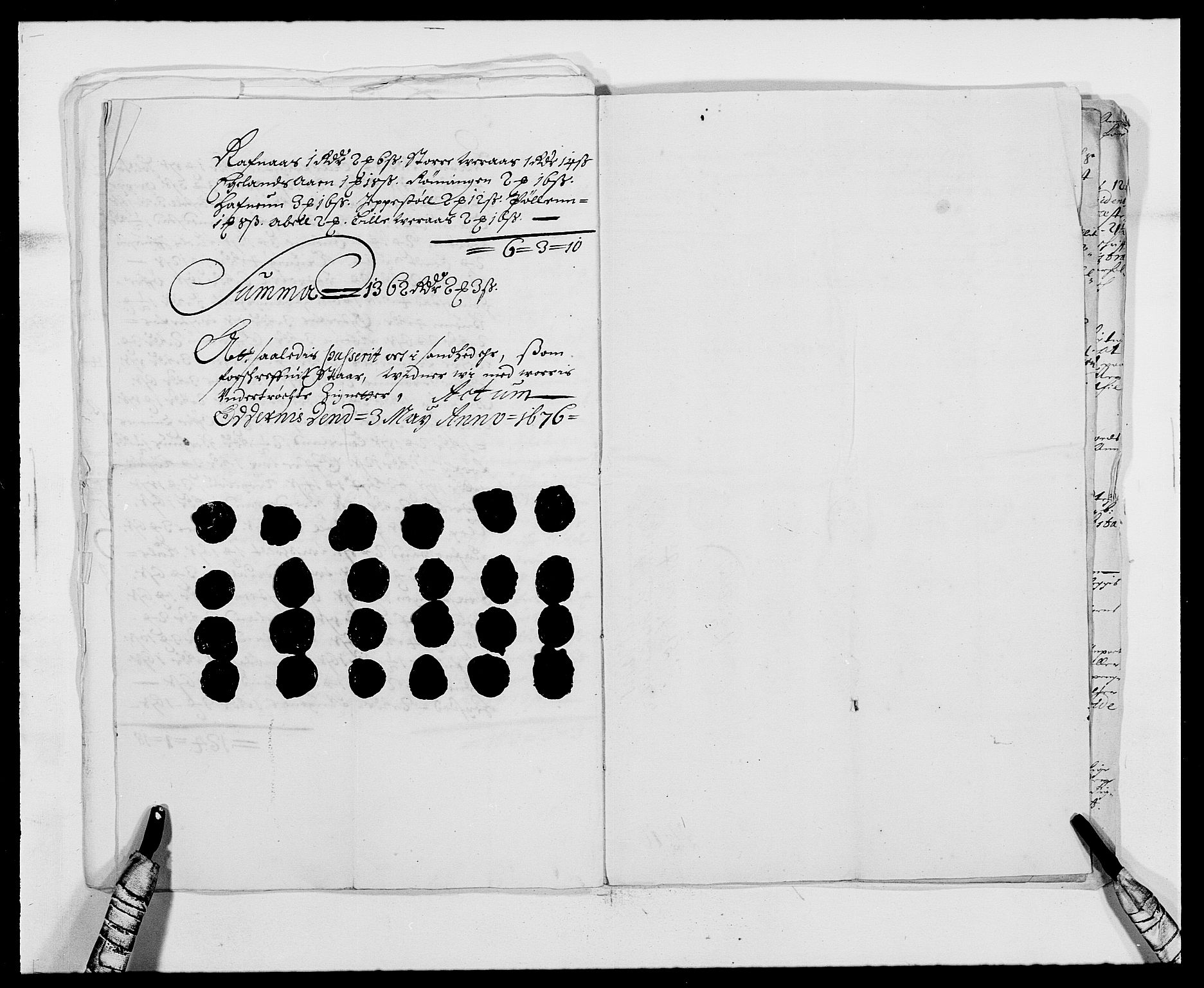 Rentekammeret inntil 1814, Reviderte regnskaper, Fogderegnskap, RA/EA-4092/R42/L2539: Mandal fogderi, 1671-1675, p. 336
