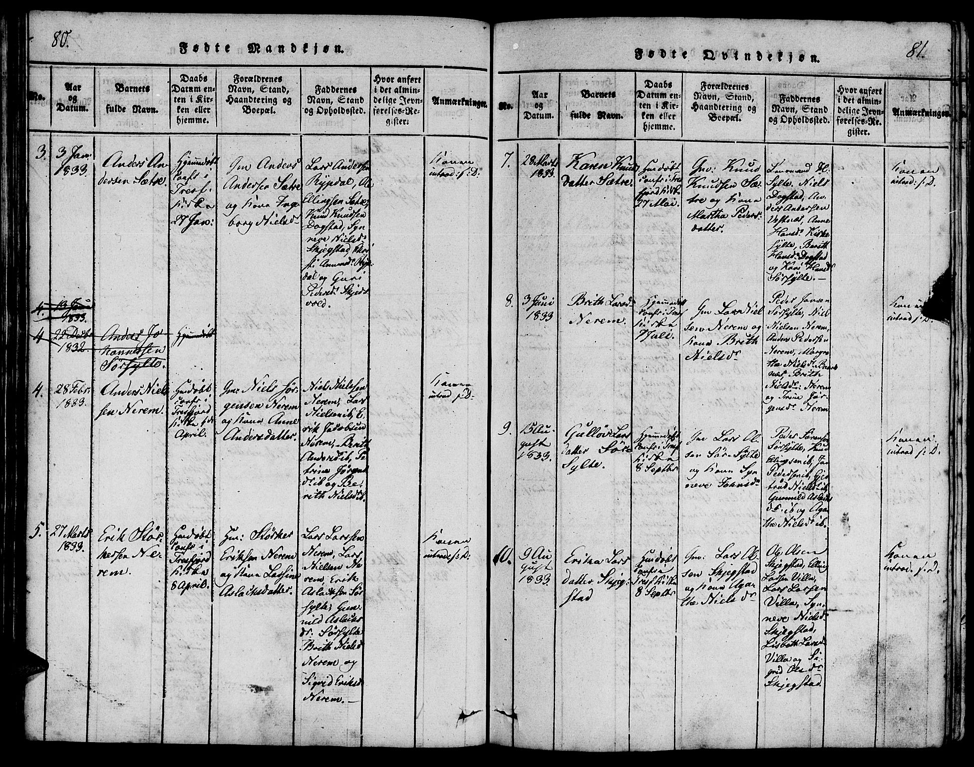 Ministerialprotokoller, klokkerbøker og fødselsregistre - Møre og Romsdal, AV/SAT-A-1454/541/L0544: Parish register (official) no. 541A01, 1818-1847, p. 80-81