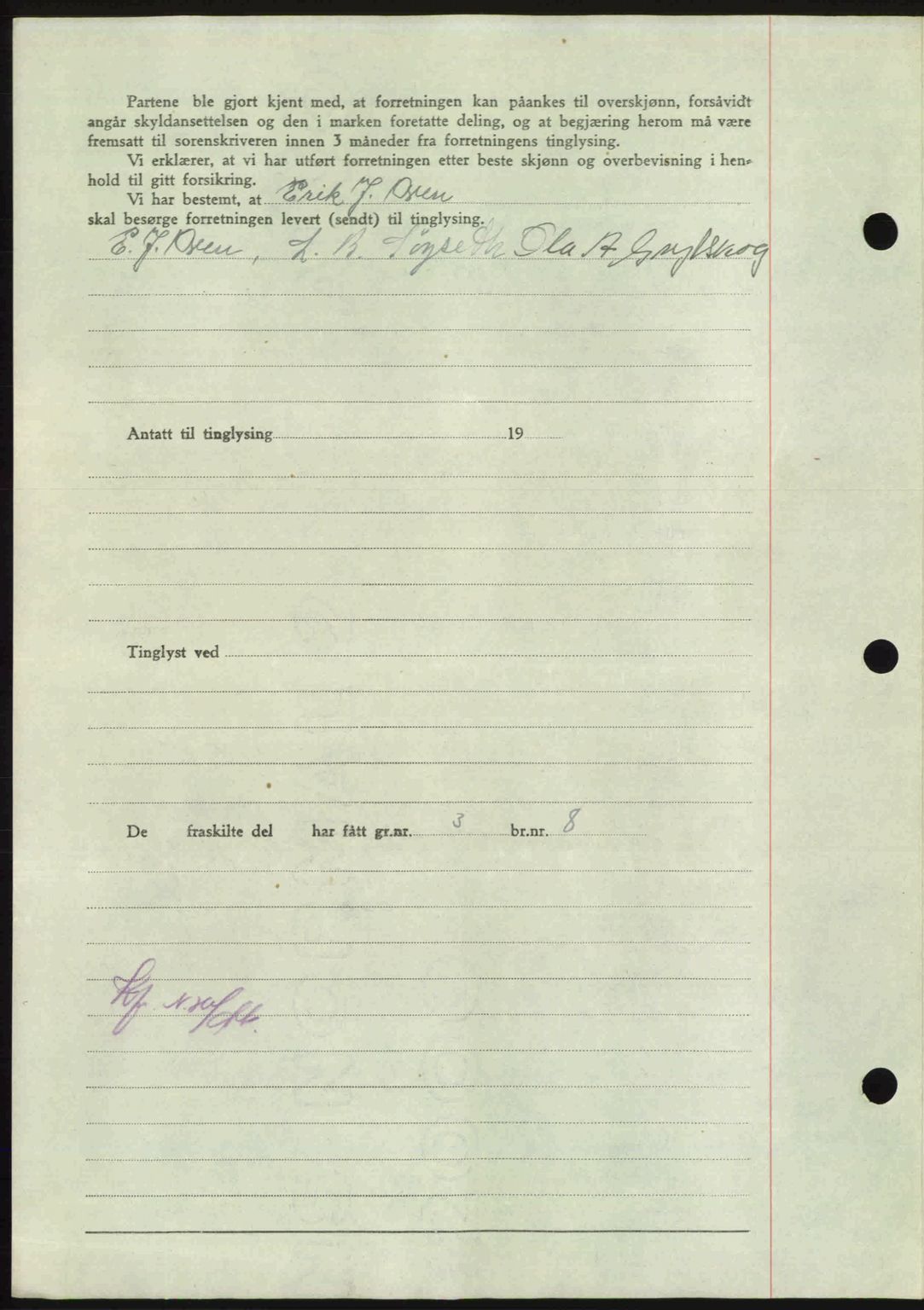 Nordmøre sorenskriveri, AV/SAT-A-4132/1/2/2Ca: Mortgage book no. A102, 1946-1946, Diary no: : 2057/1946