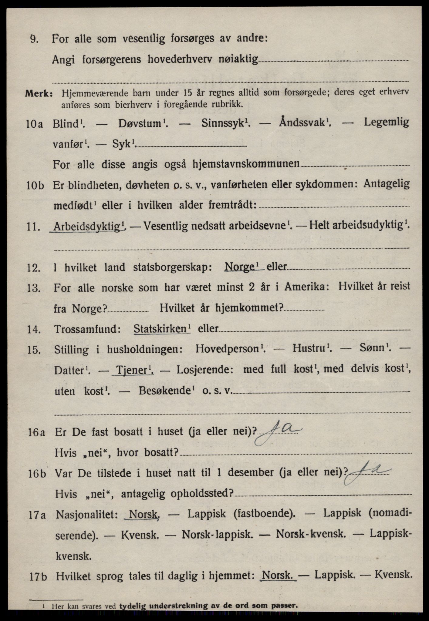 SAT, 1920 census for Røros, 1920, p. 7699