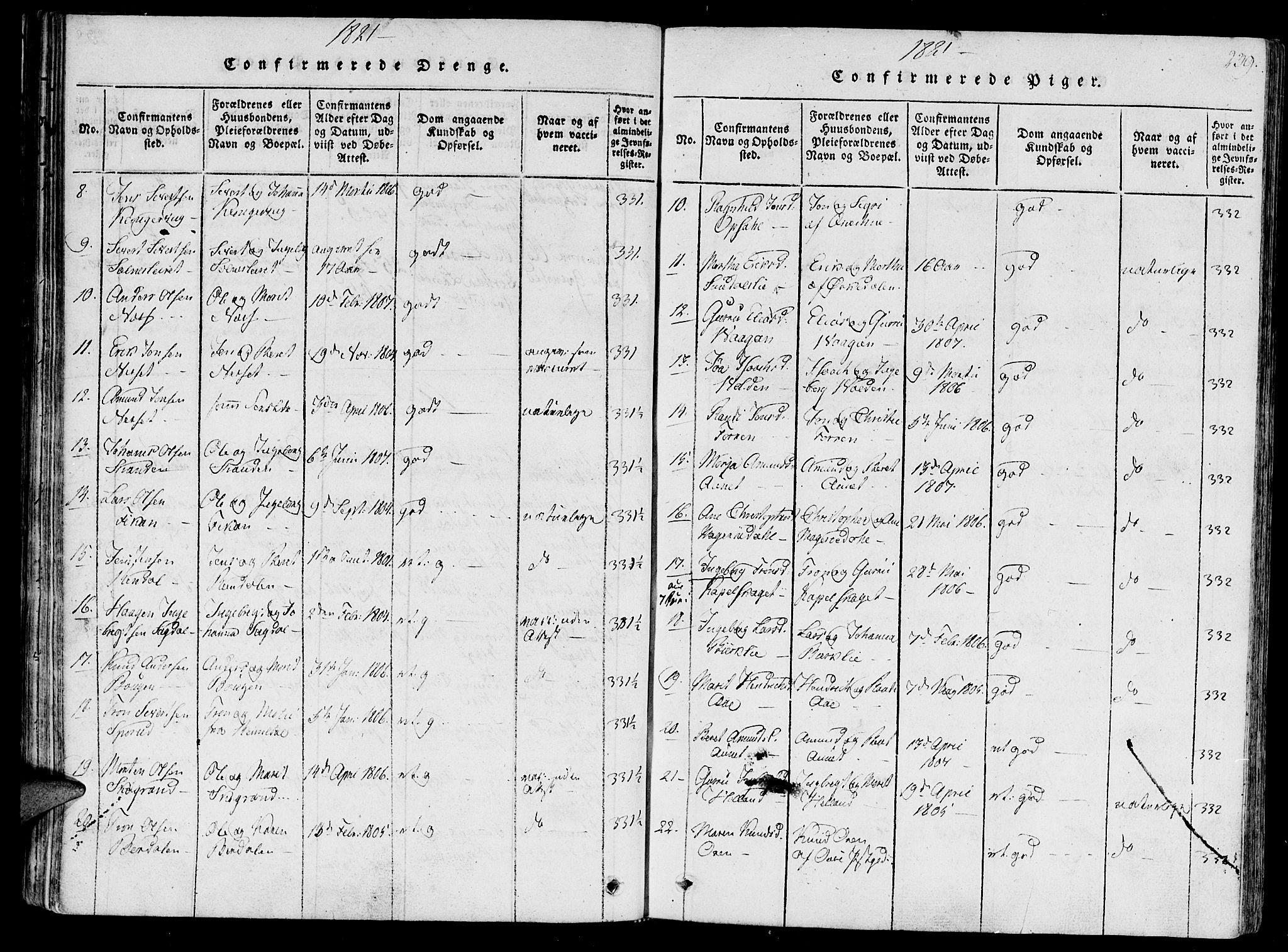 Ministerialprotokoller, klokkerbøker og fødselsregistre - Sør-Trøndelag, SAT/A-1456/630/L0491: Parish register (official) no. 630A04, 1818-1830, p. 239
