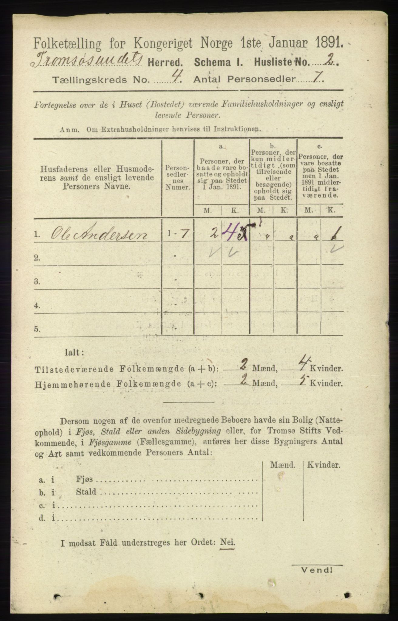 RA, 1891 census for 1934 Tromsøysund, 1891, p. 1459