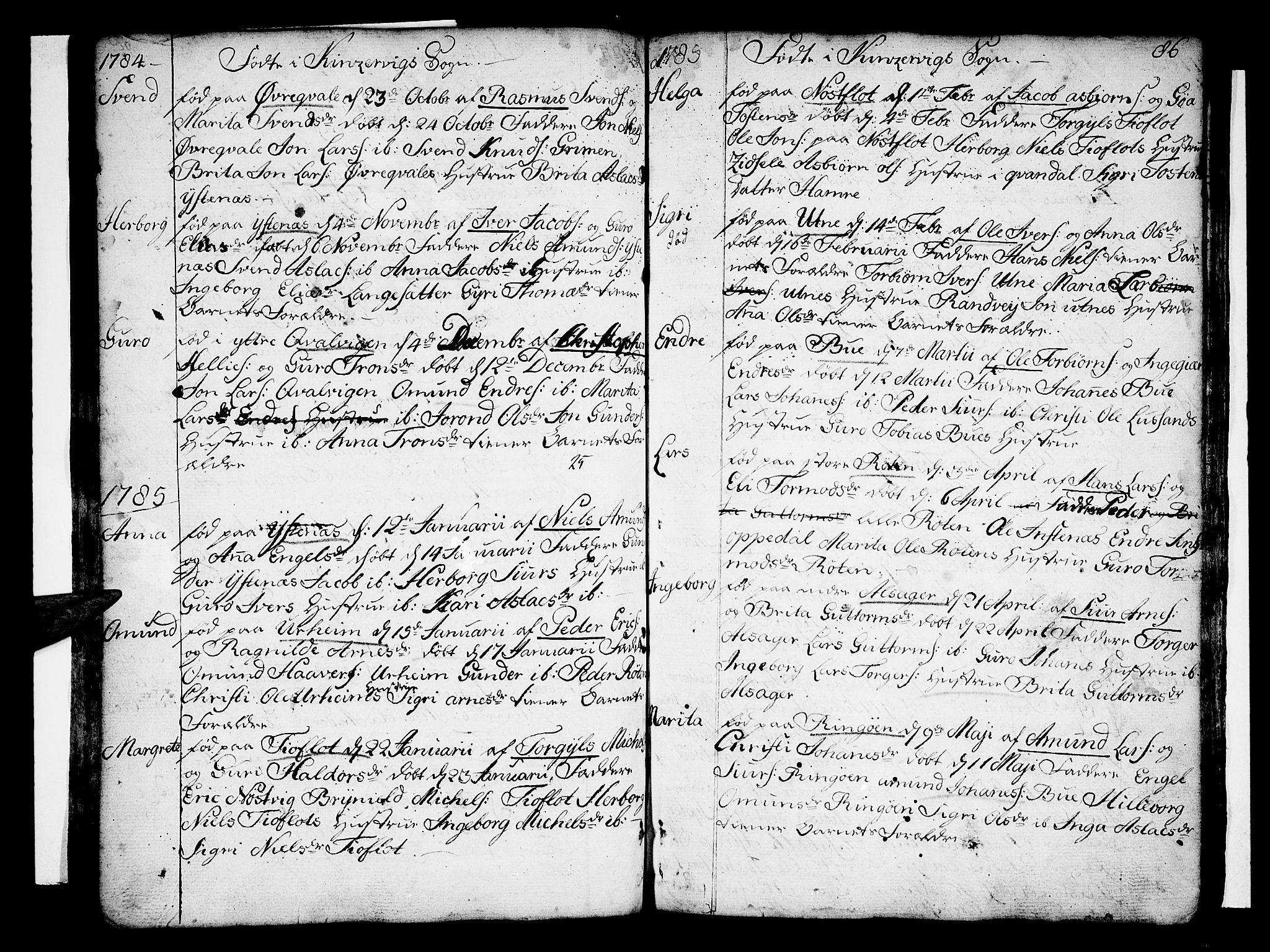 Ullensvang sokneprestembete, SAB/A-78701/H/Haa: Parish register (official) no. A 6 /2, 1758-1788, p. 86