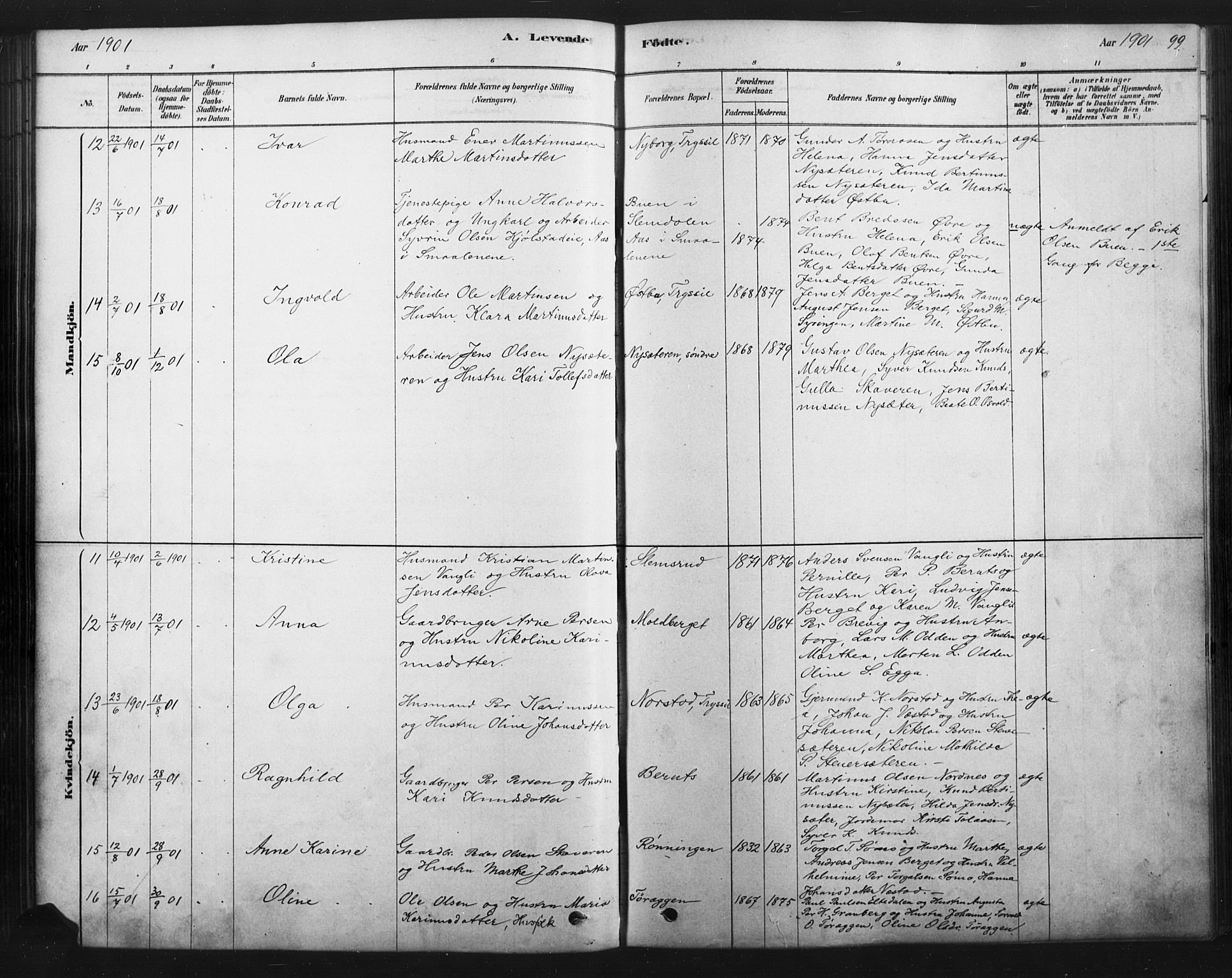 Åmot prestekontor, Hedmark, SAH/PREST-056/H/Ha/Haa/L0012: Parish register (official) no. 12, 1878-1901, p. 99