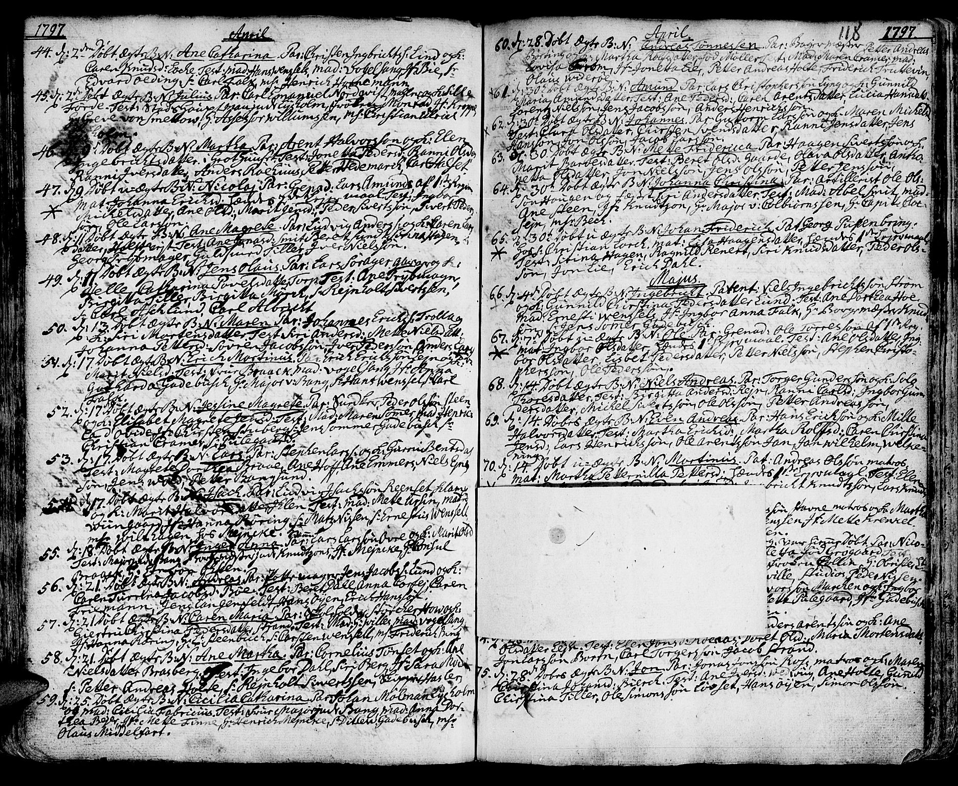 Ministerialprotokoller, klokkerbøker og fødselsregistre - Sør-Trøndelag, AV/SAT-A-1456/601/L0039: Parish register (official) no. 601A07, 1770-1819, p. 118