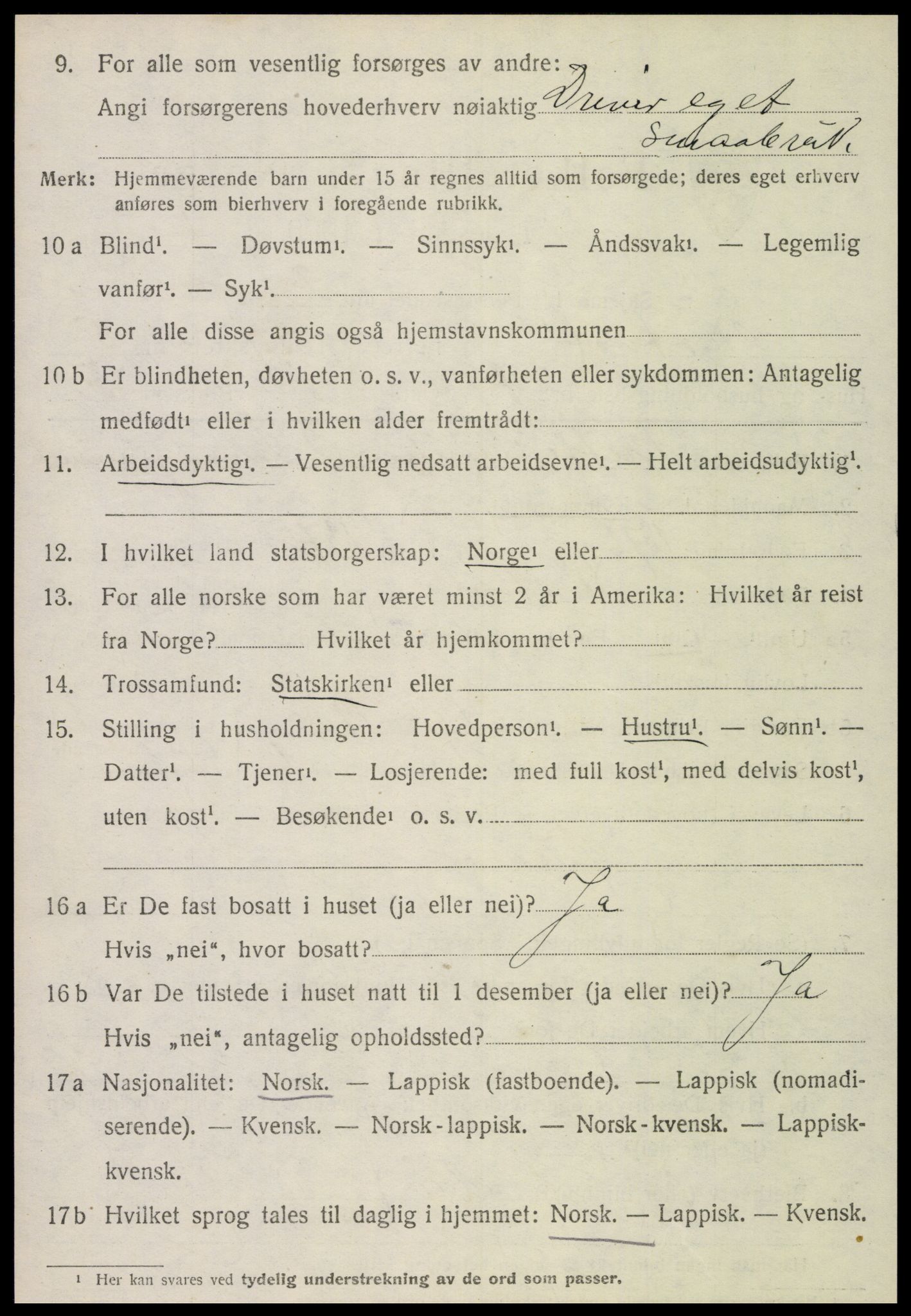 SAT, 1920 census for Skatval, 1920, p. 4422