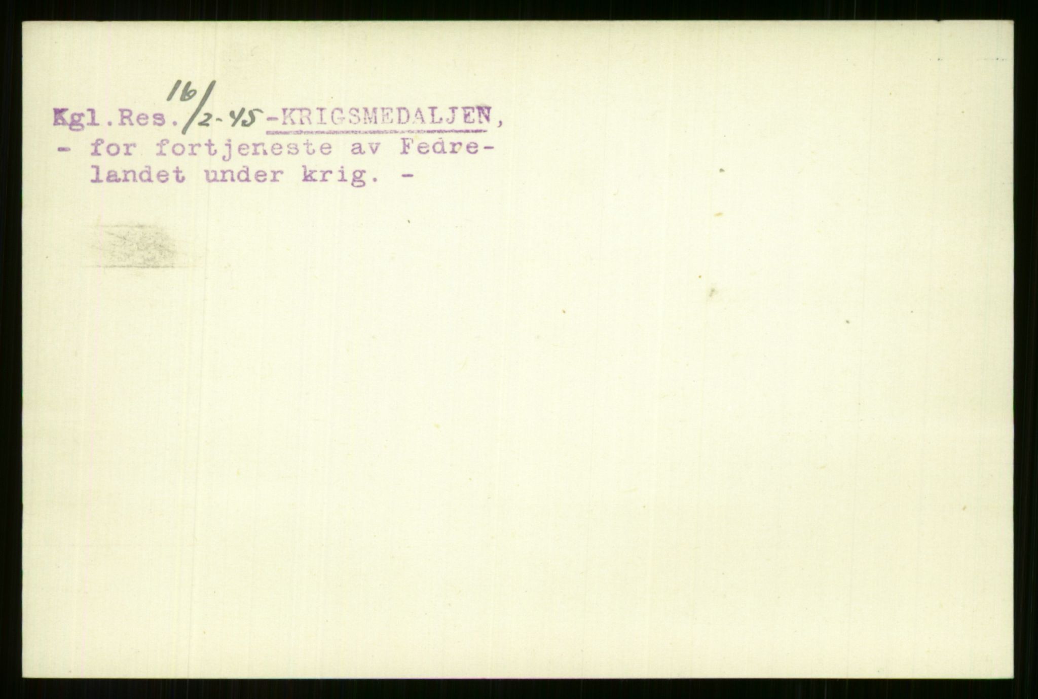 Direktoratet for sjømenn, AV/RA-S-3545/G/Gi/L0005: Alfabetisk ordnet kartotek over krigsdekorasjoner tildelt nordmenn under krigen, Ekeberg - Hendriksen, 1940-1945, p. 22