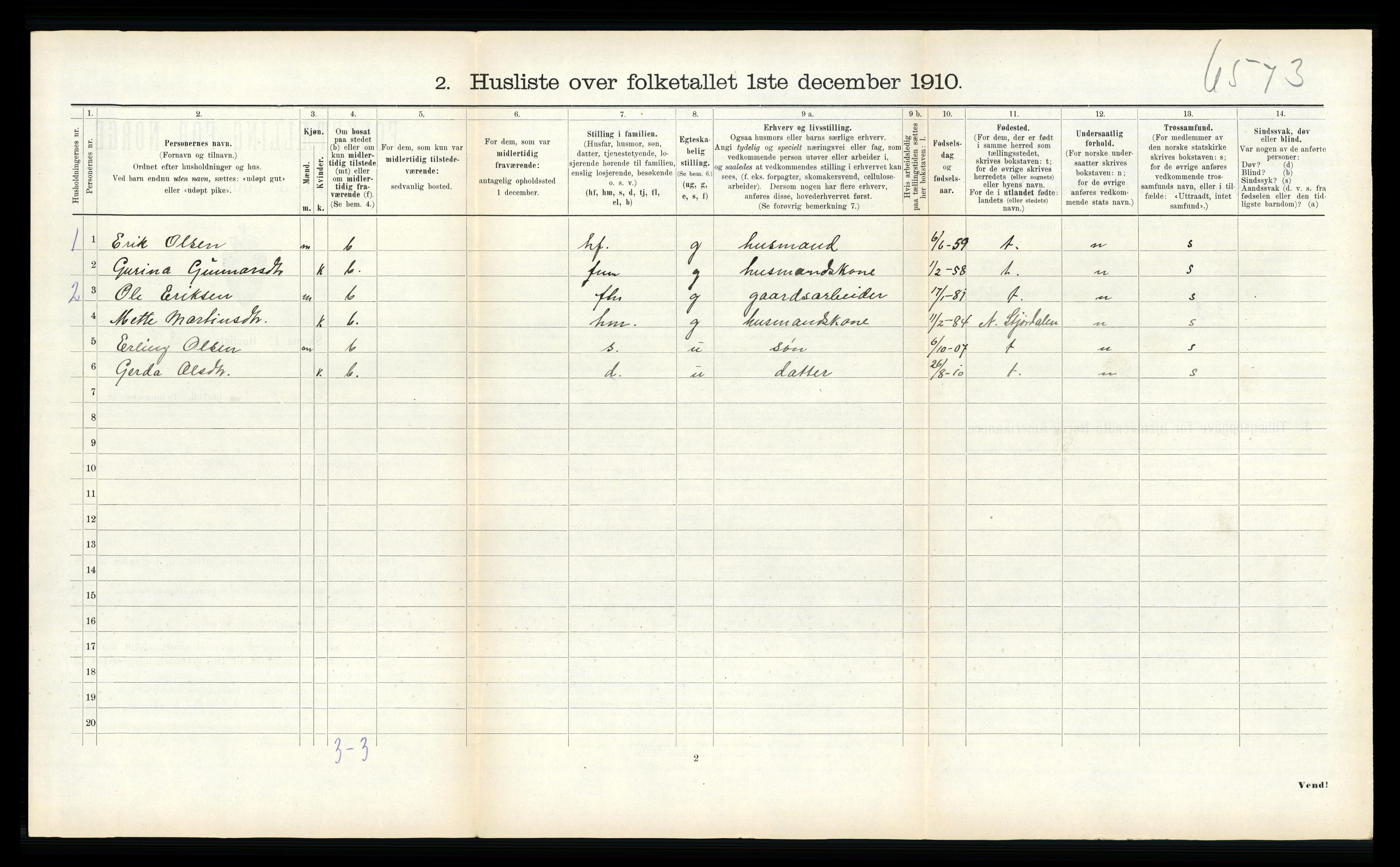 RA, 1910 census for Hegra, 1910, p. 685