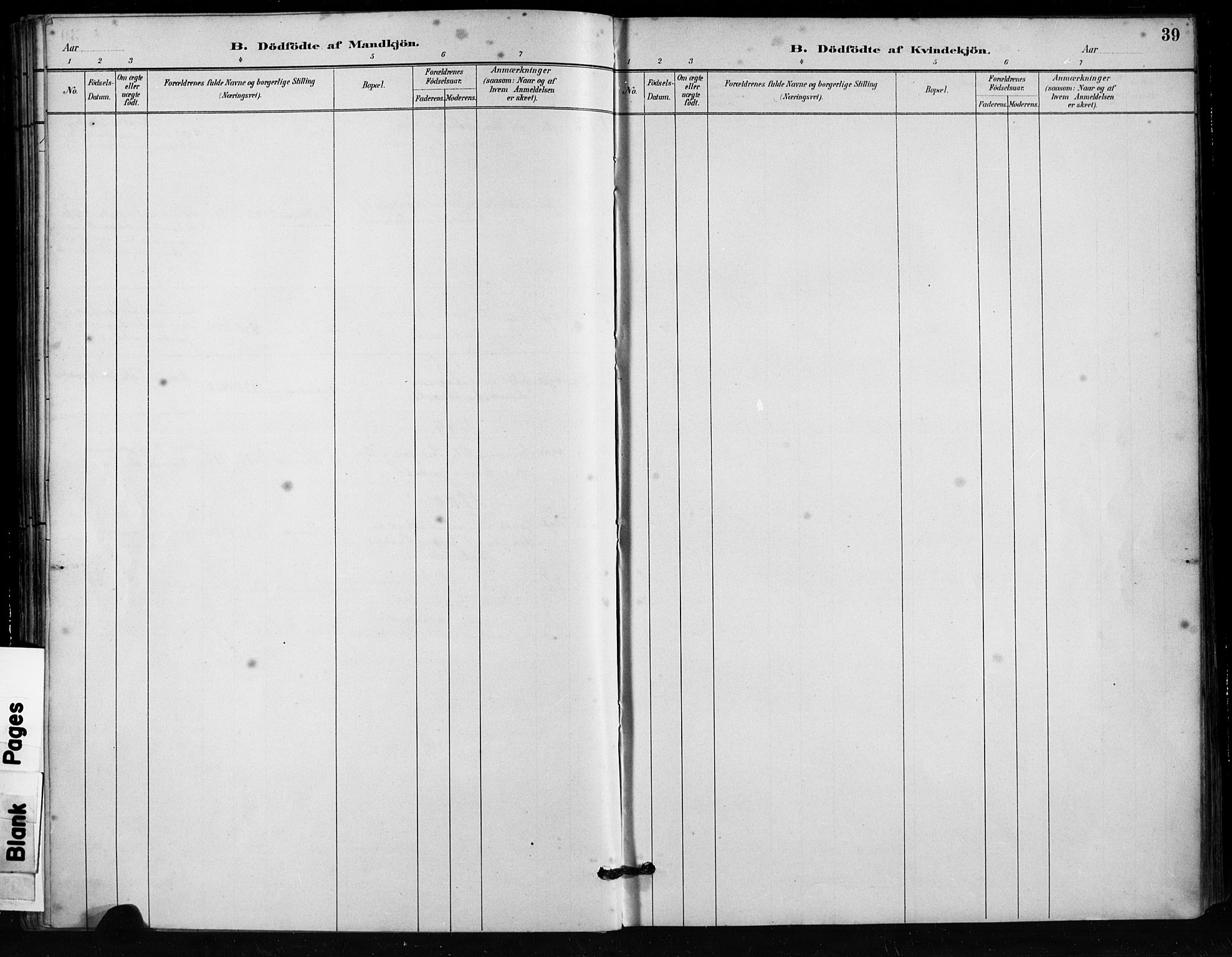 Håland sokneprestkontor, SAST/A-101802/001/30BA/L0011: Parish register (official) no. A 10, 1883-1900, p. 39