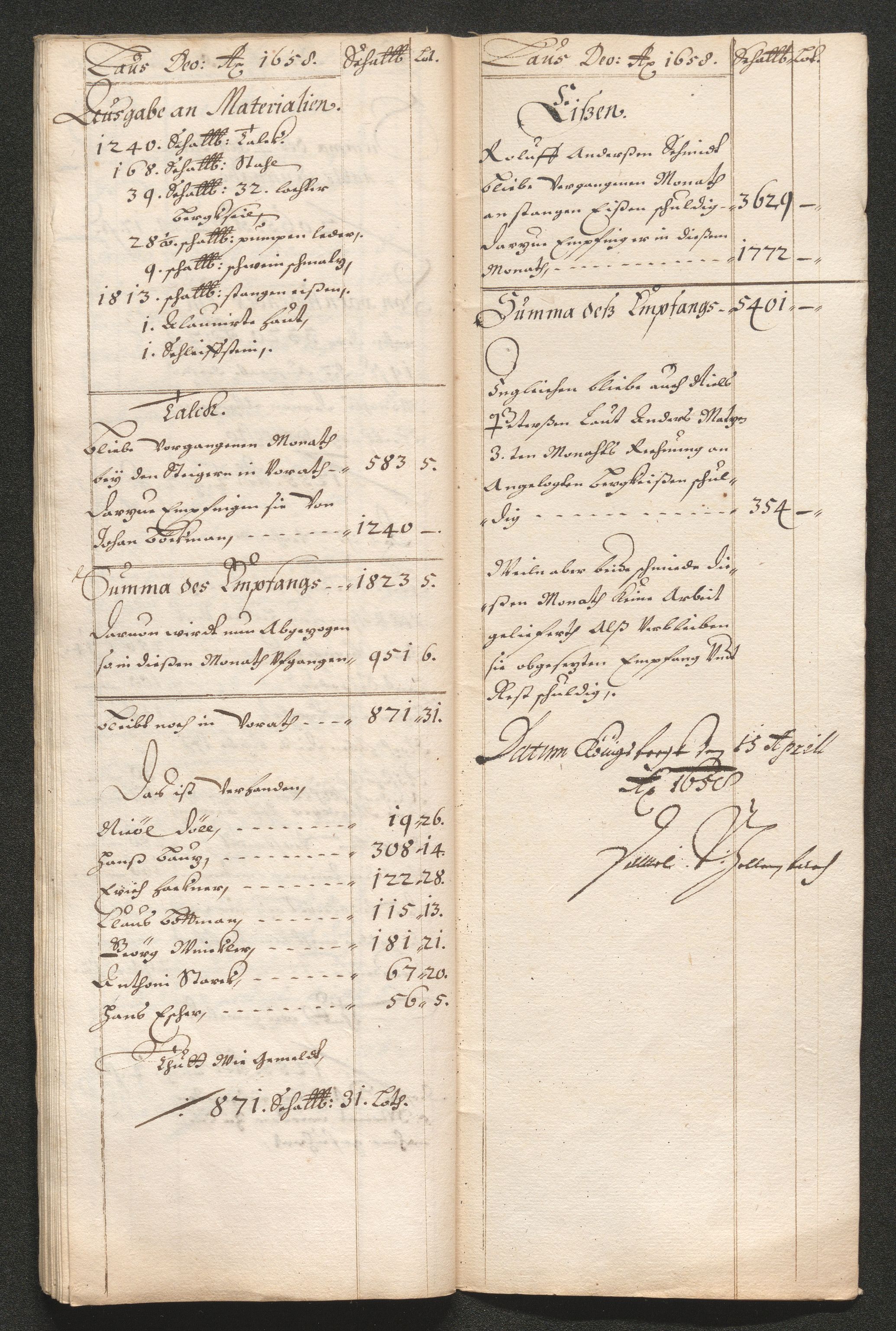 Kongsberg Sølvverk 1623-1816, SAKO/EA-3135/001/D/Dc/Dcd/L0033: Utgiftsregnskap for gruver m.m. , 1658, p. 226