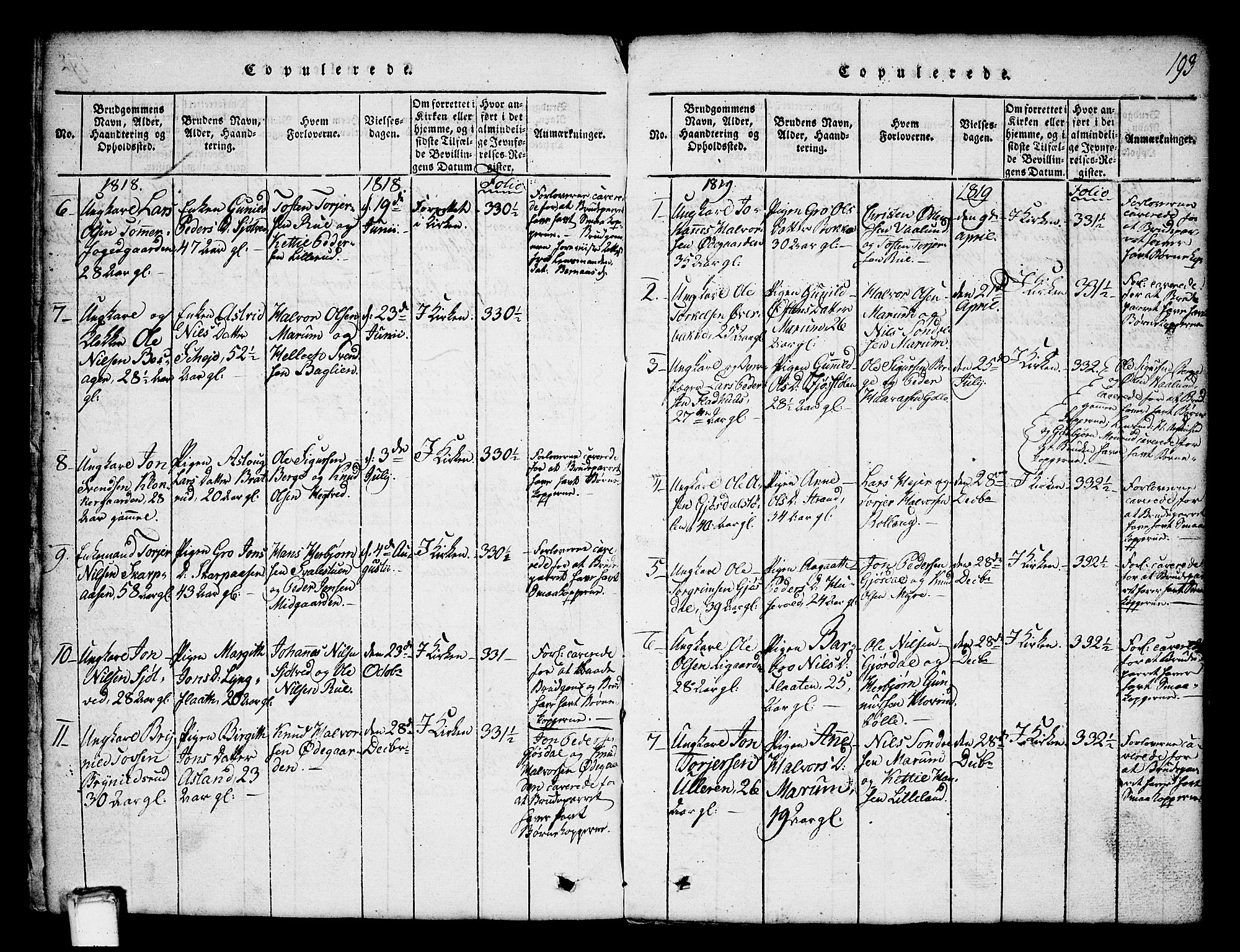 Tinn kirkebøker, SAKO/A-308/G/Ga/L0001: Parish register (copy) no. I 1, 1815-1850, p. 193