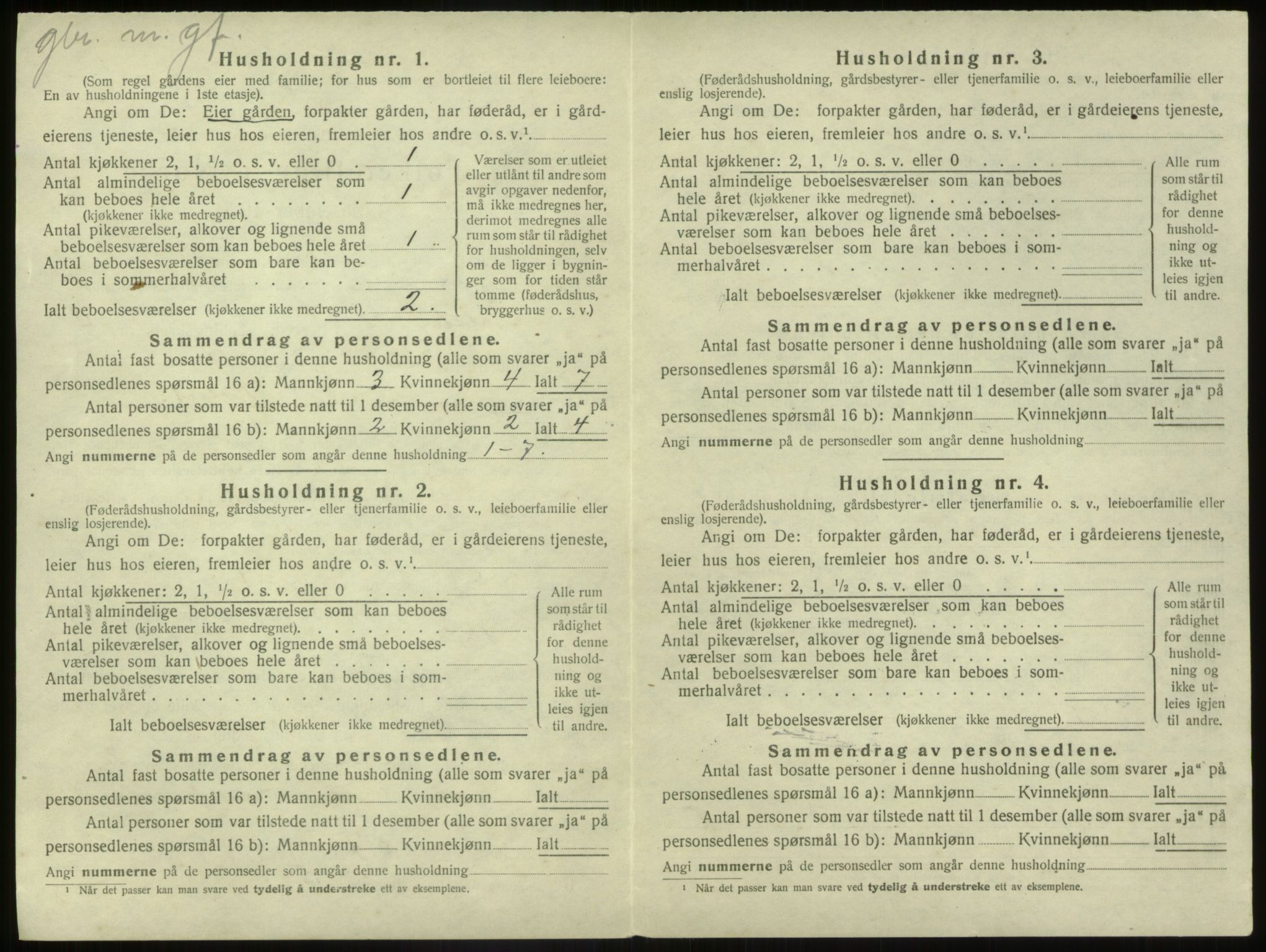 SAB, 1920 census for Jølster, 1920, p. 347