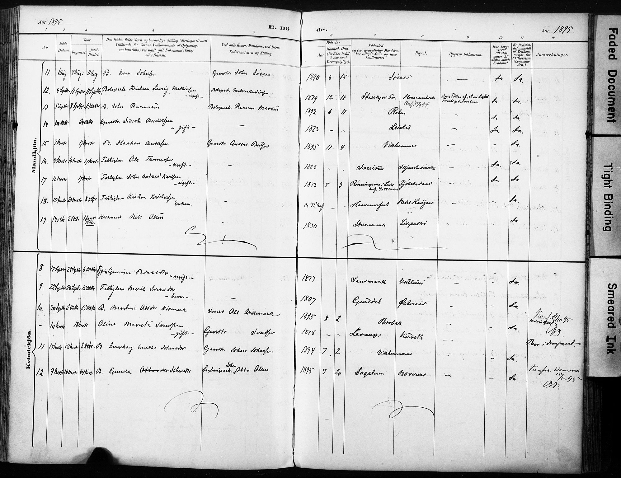 Ministerialprotokoller, klokkerbøker og fødselsregistre - Sør-Trøndelag, SAT/A-1456/616/L0411: Parish register (official) no. 616A08, 1894-1906