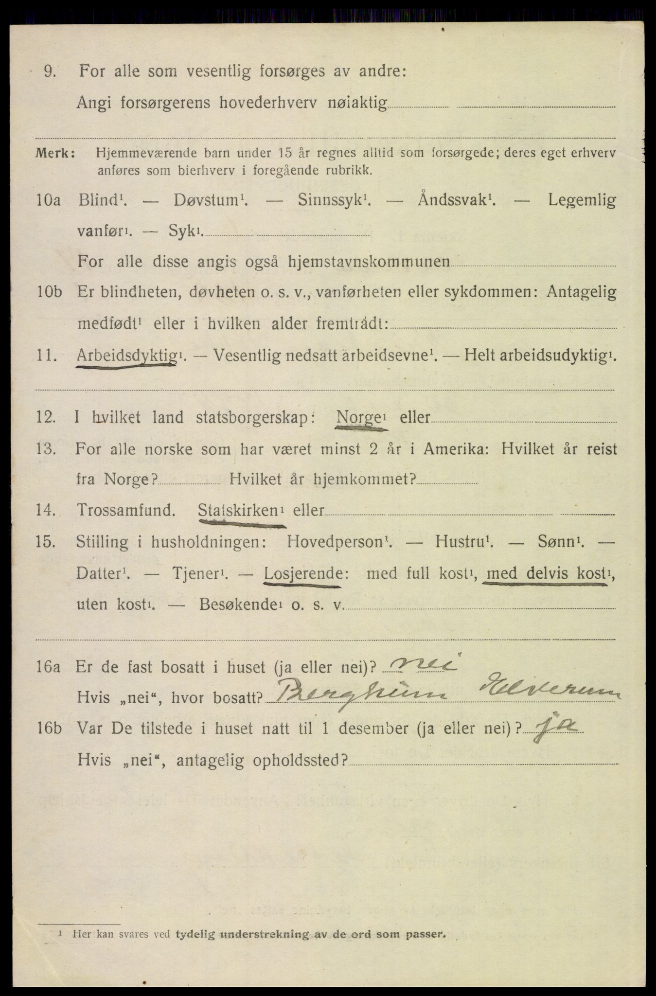 SAH, 1920 census for Elverum, 1920, p. 22087