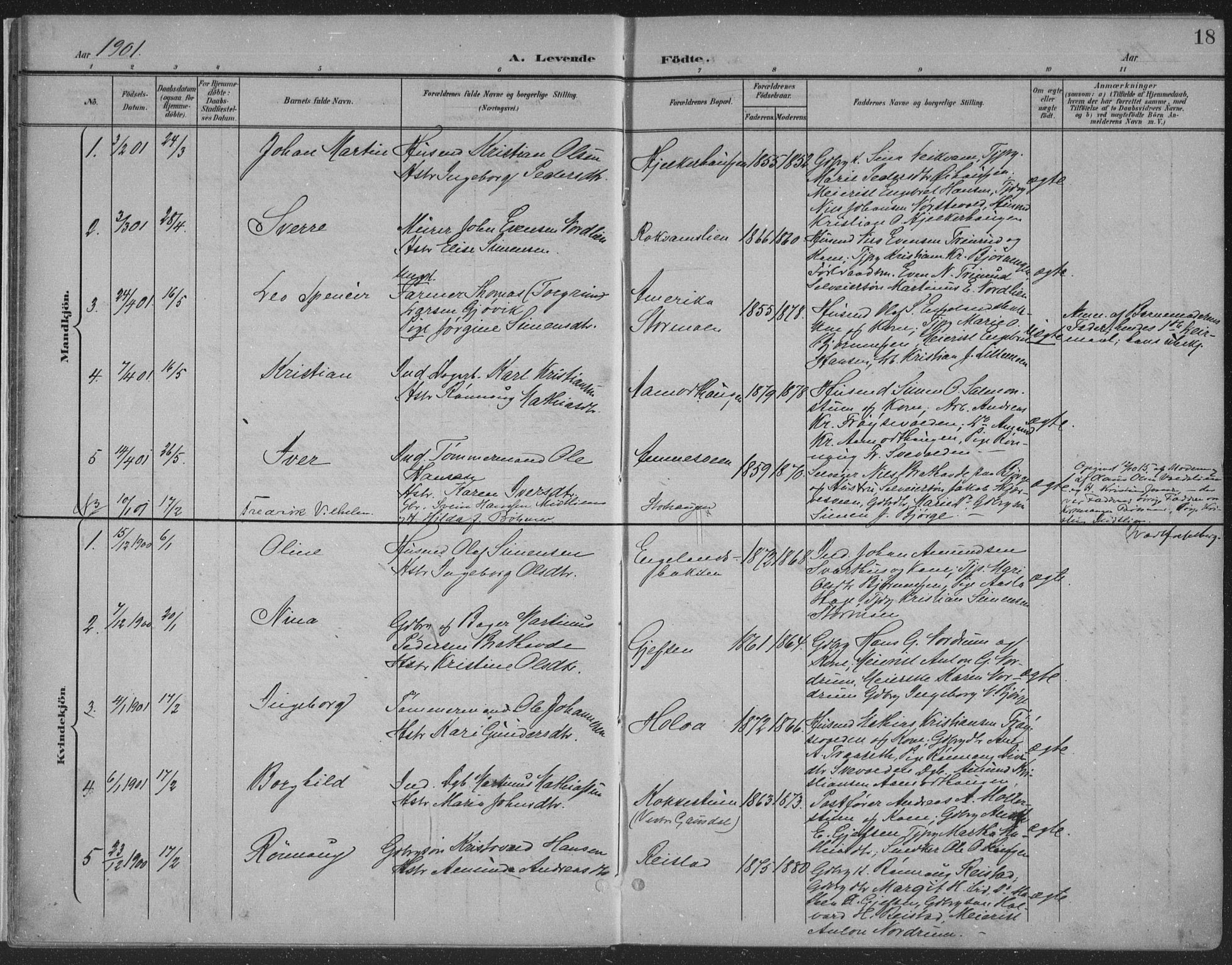 Østre Gausdal prestekontor, AV/SAH-PREST-092/H/Ha/Haa/L0004: Parish register (official) no. 4, 1898-1914, p. 18